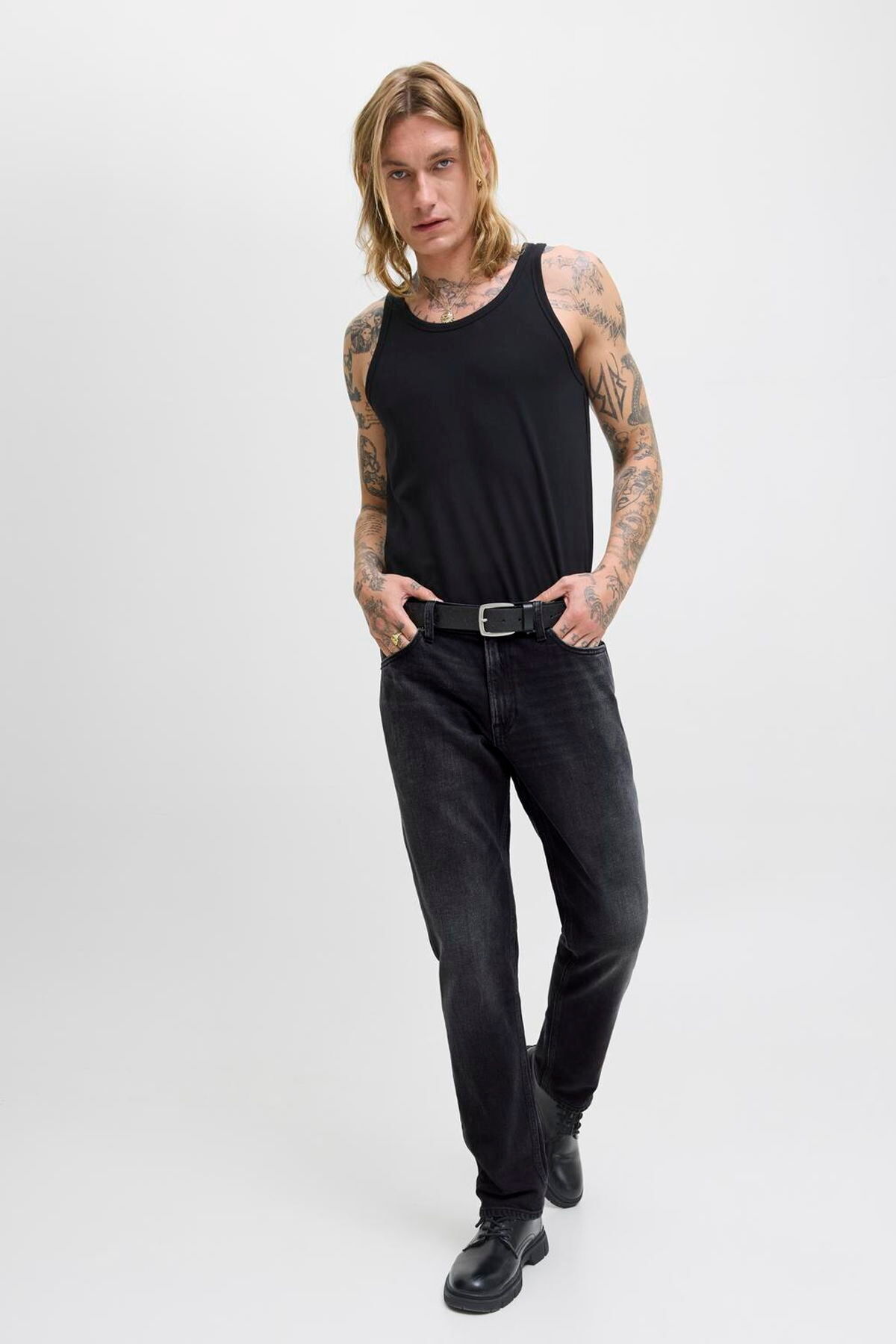 شلوار جین مردانه راسته فاق نرمال | جک اند جونز Jack & Jones 12278247 - تصویر 4