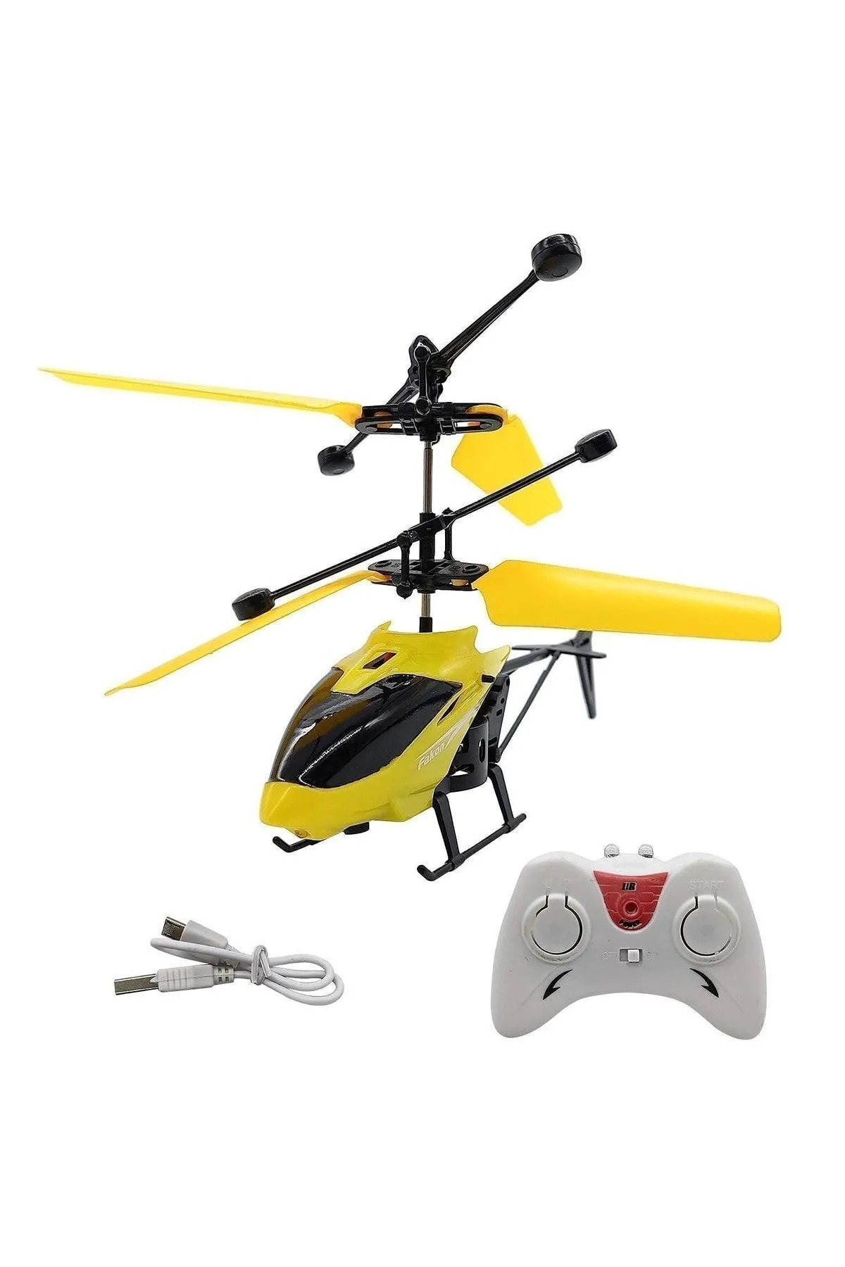 Motion Sensor Operated Charged Yellow Helicopter - Toy Helicopter