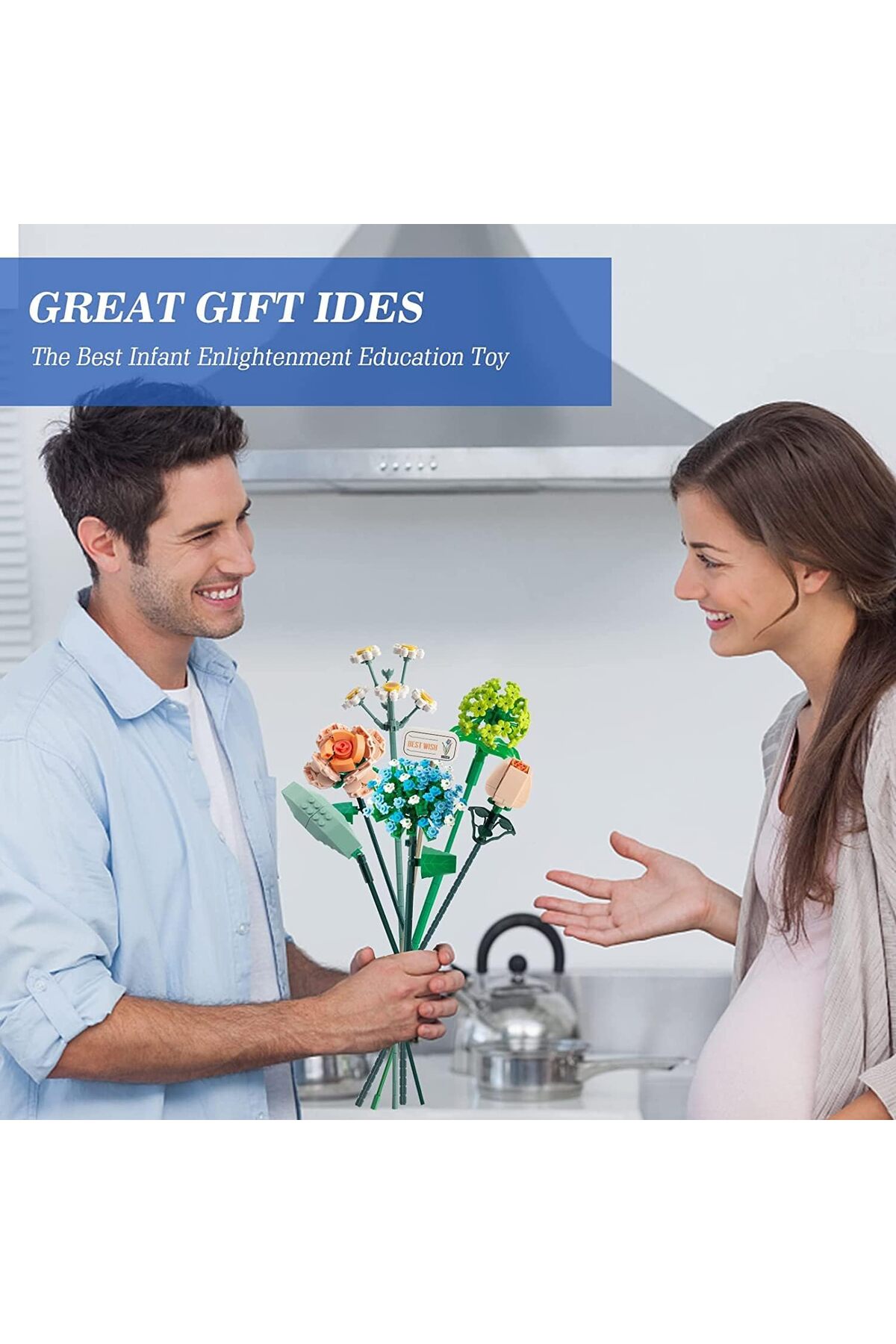 مجموعه ساخت گلچین گلکاری مینیبریکس، ۶۸۰ عدد گل مصنوعی، مجموعه DIY برای تزئین