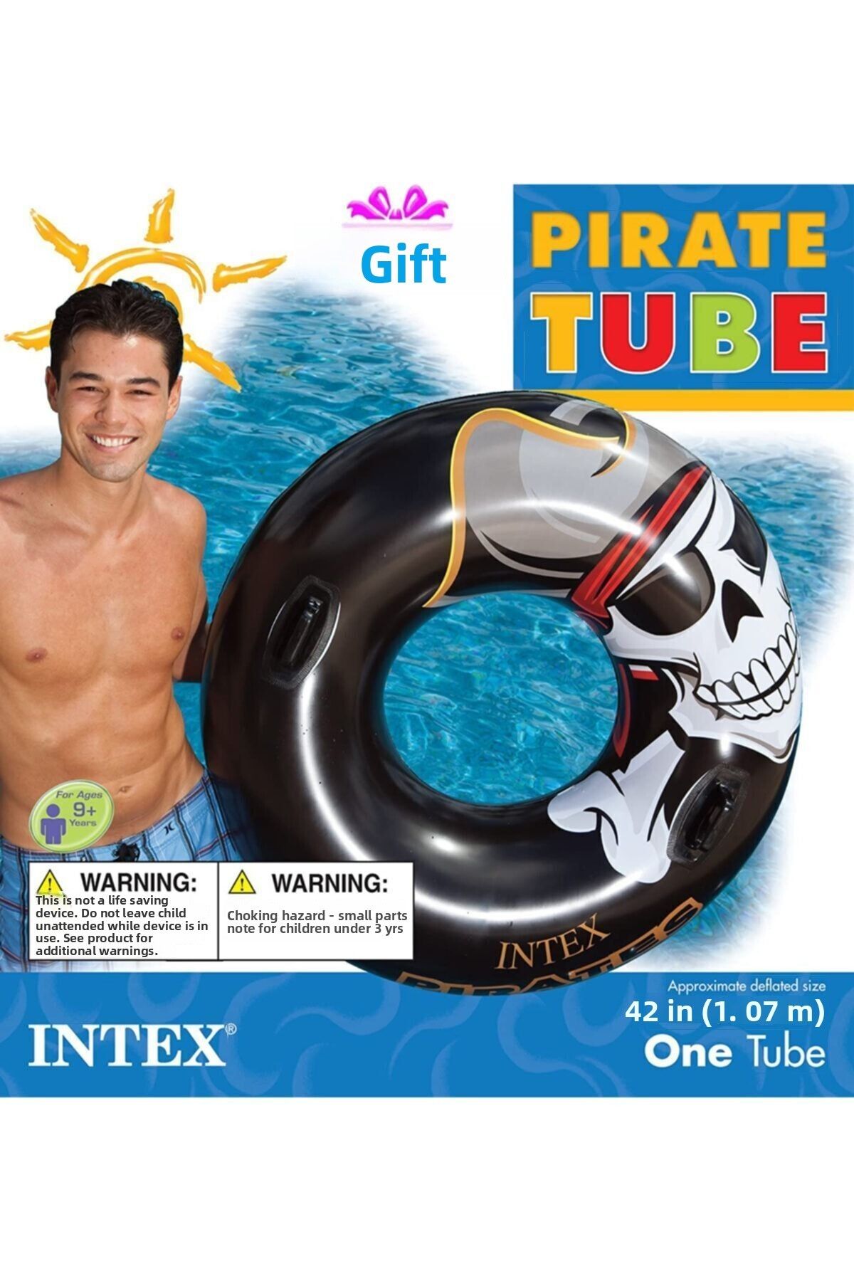hediyecik-Intex Pirate Patterned Pool and Sea Ring with Handle 107 Cm 6