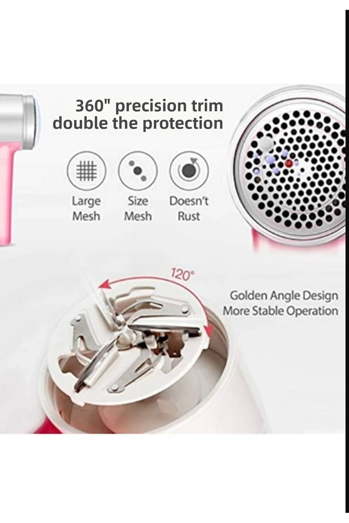 gaman-Wireless Handheld Clothes and Lint Removal Tool with 3 Replaceable Brush Heads 6