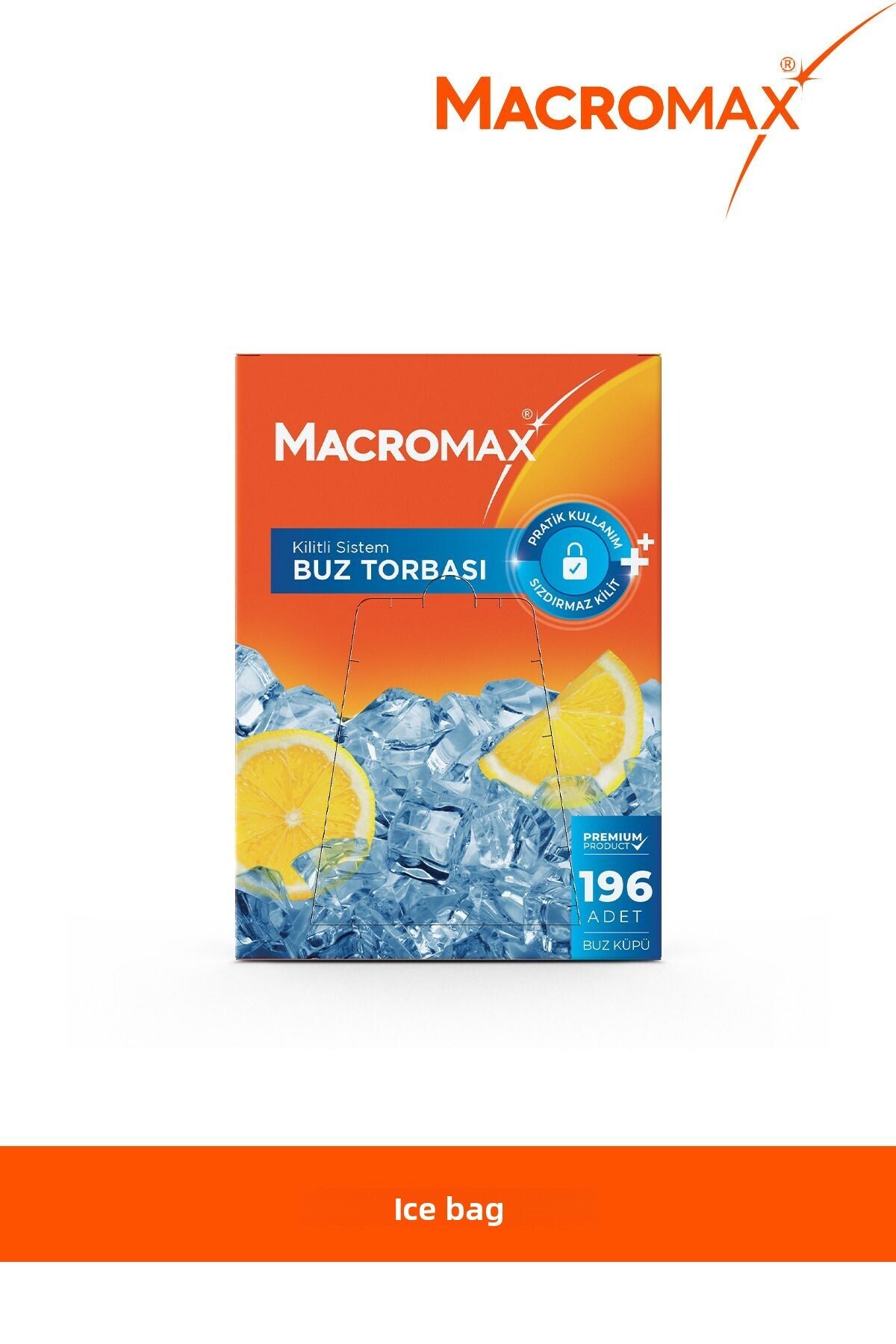 MACROMAX-Ice Bag 196 Cubes 1