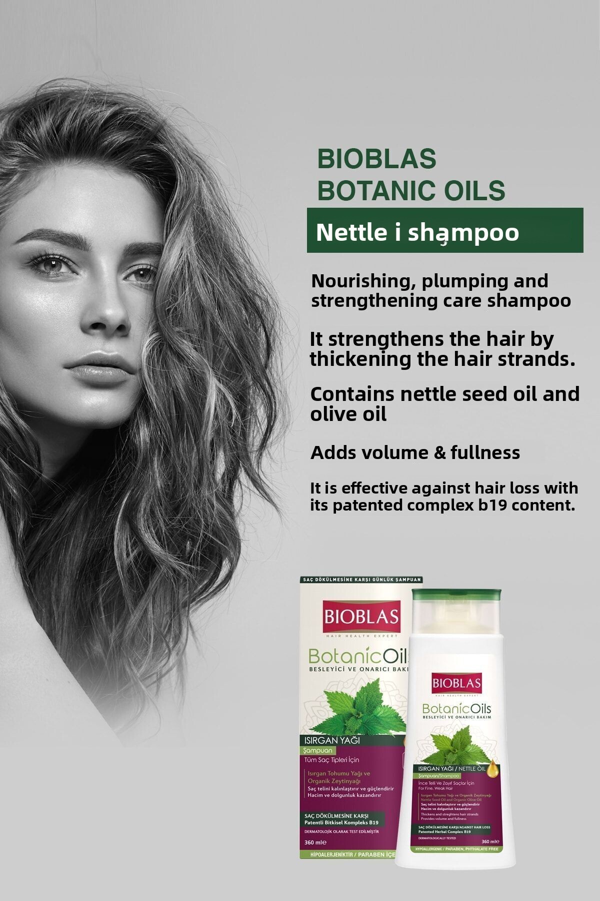 Bioblas-Botanical Oils 360 ml Nettle Oil Shampoo 4