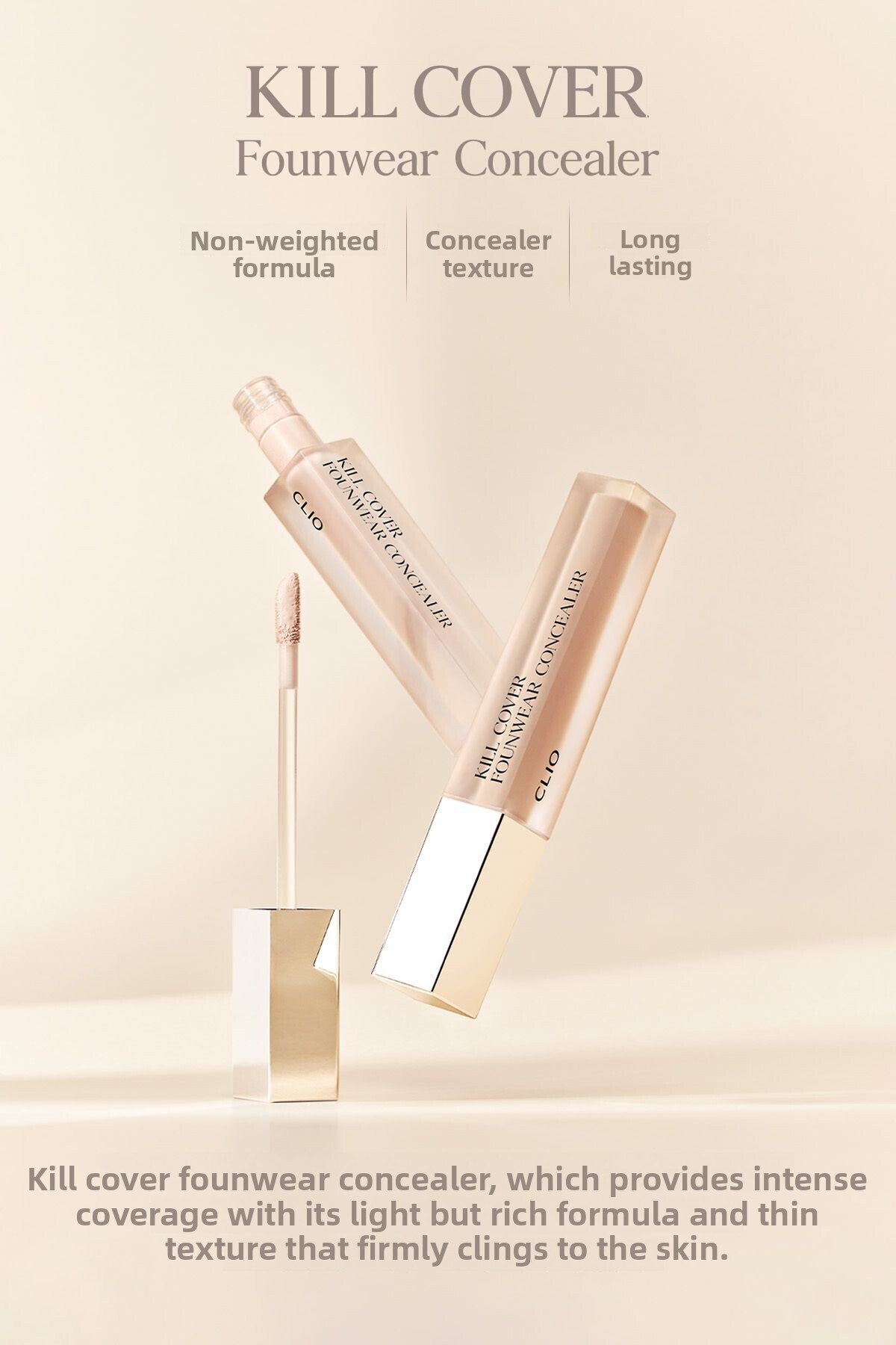 CLIO-Concealer with Intensive Coverage Clio Kill Cover Founwear Concealer (3 Linen) 2