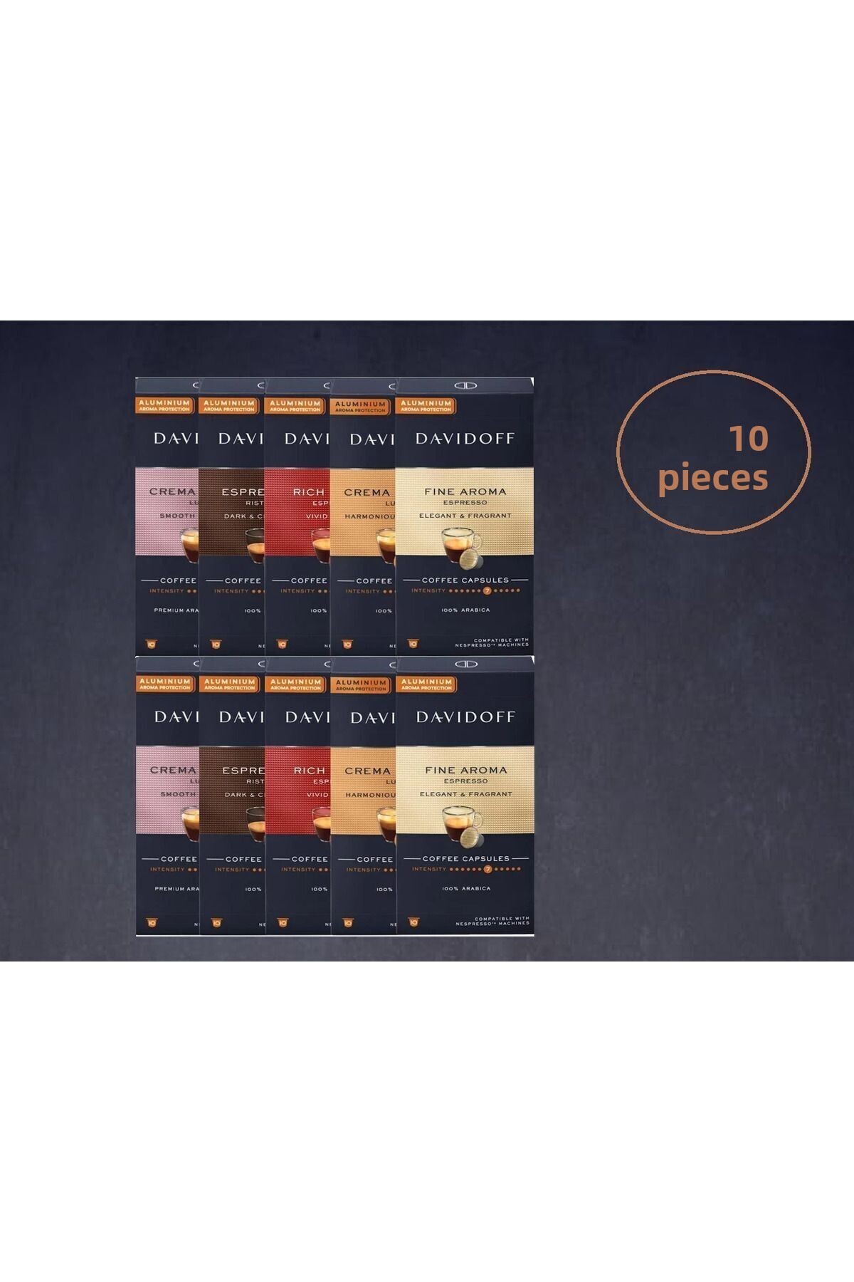 Davidoff-DAVIDOFF 10X10 Pieces Capsule Coffee (Nespresso Compatible) davidoff 5 types 1