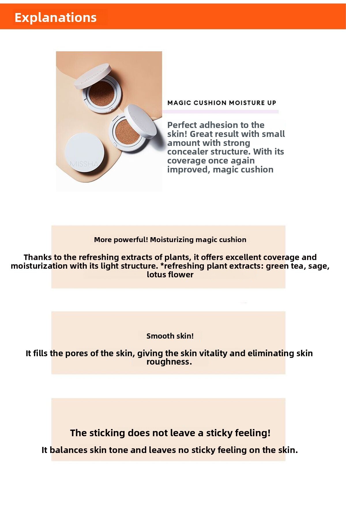Missha-Magic Cushion - Moist and Smooth Look, Moist up Spf 50+/Pa+++ (No.23) 2