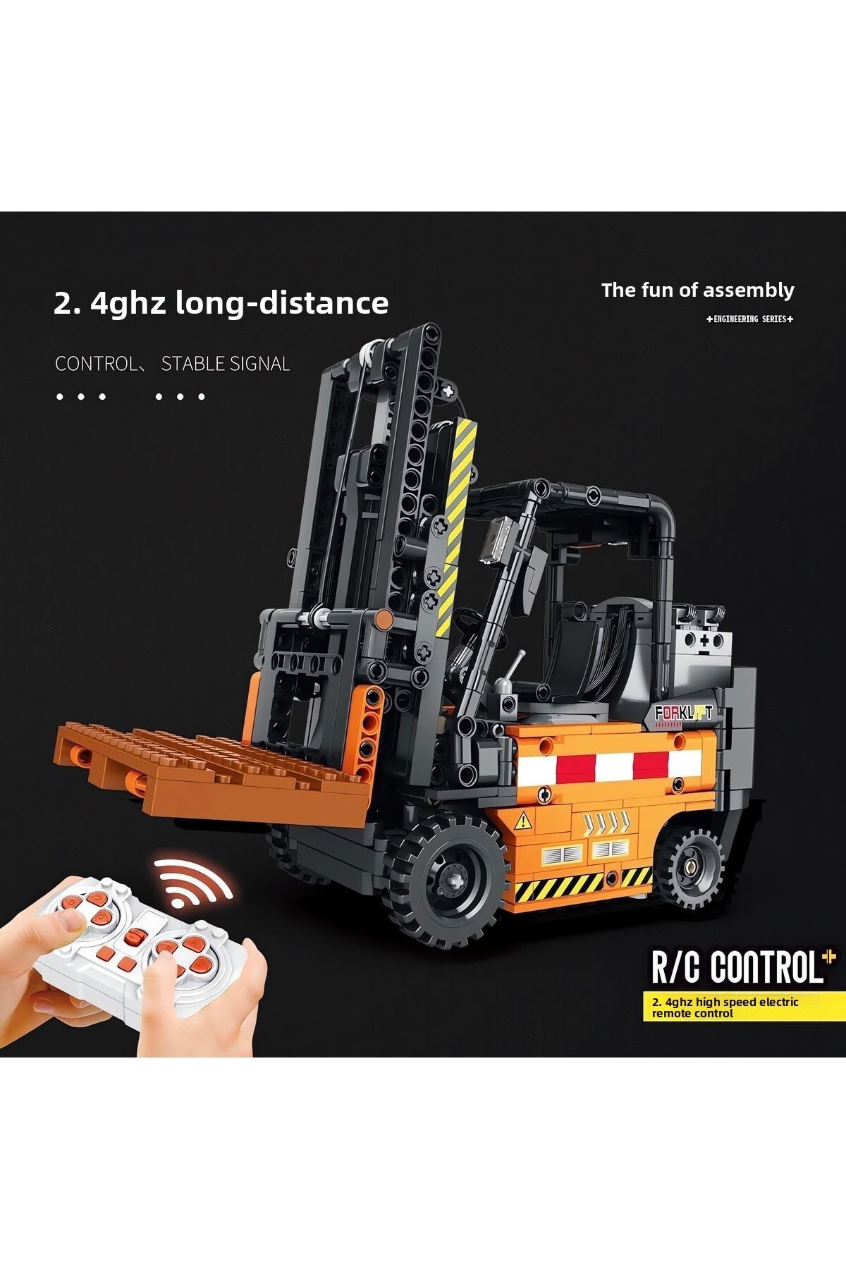 REOBRIX-Forklift Rc Controlled, Technical Block Building Kit (722 Parts) 3