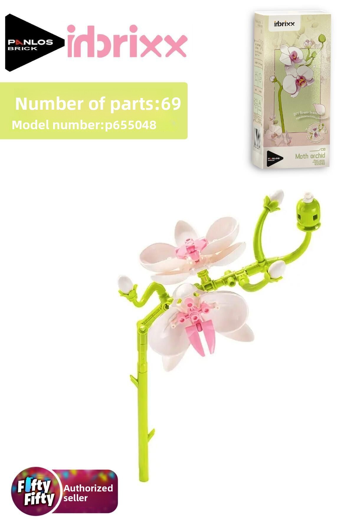 مجموعه مدل گل فالاِنوپسیس تزئینی و کلکسیونی پانلوس اینبریکس، ست ساختنی ۶۹ تکه – Ffp6