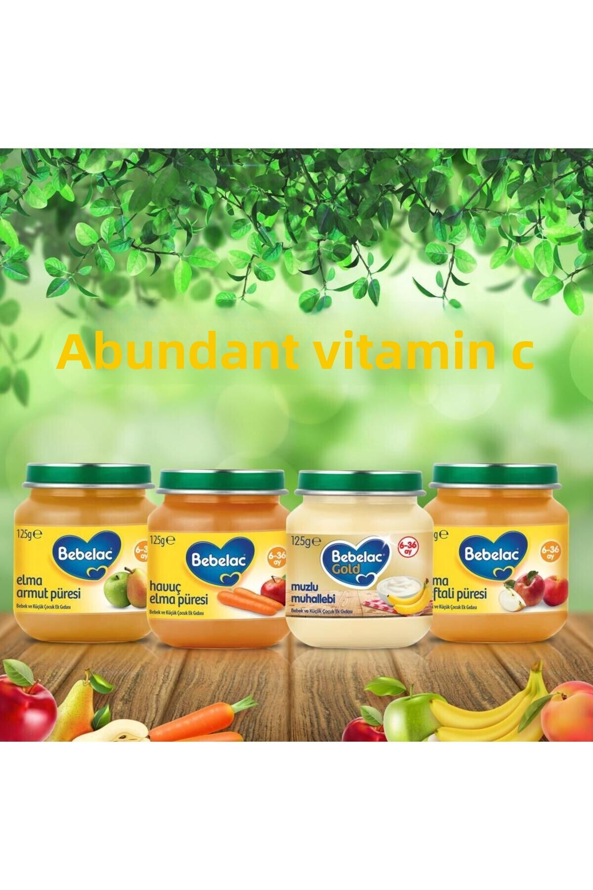 پوره سیب و هلو ببلاک، غذای شیشهای ۱۲۵ گرم