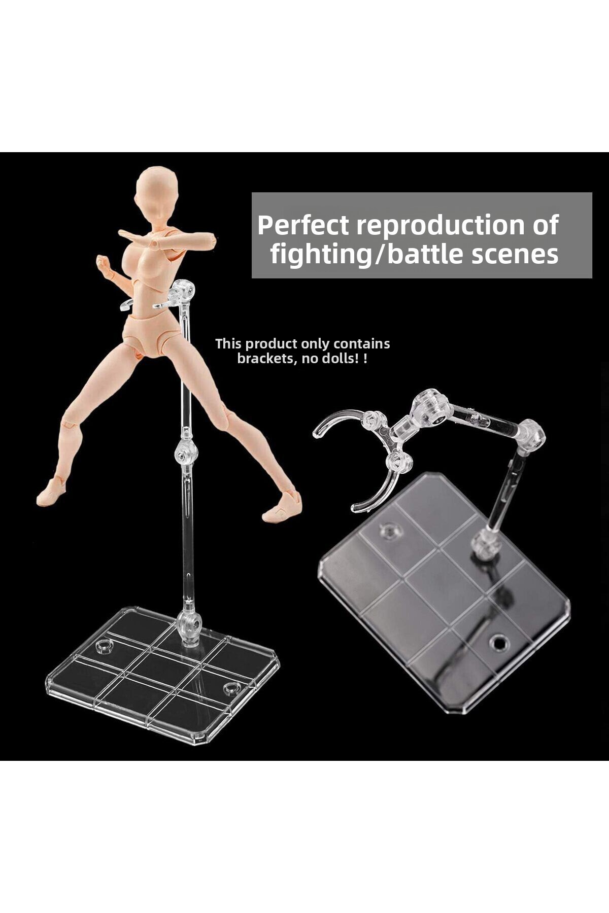Choice-10 Pcs Action Figure Display Stand Stand Base Suitable for 6-7 Inch Figure Doll Anime HG114/RG Gu... 7