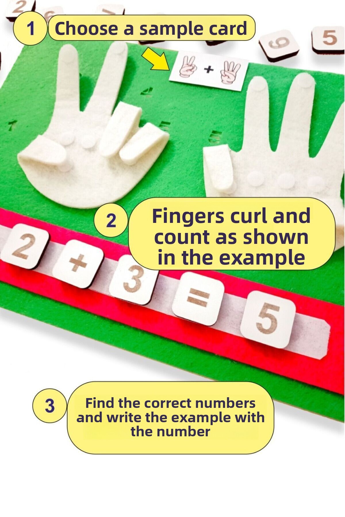 توسعهدهنده مهارتهای ریاضی - عروسک آموزشی نمدی