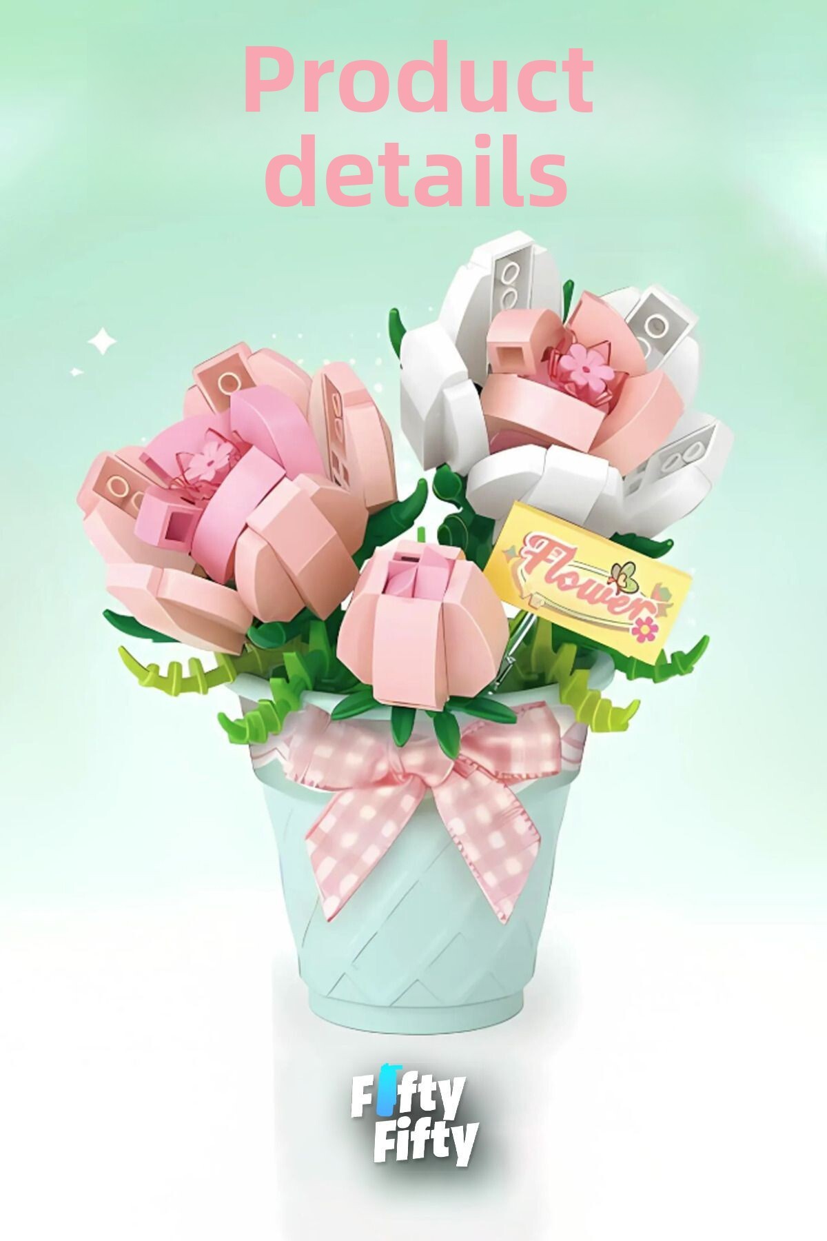 مجموعه لوژ میکرو بلاک گل‌آرایی ۲۳۰ قطعه‌ای اسباب‌بازی ساختنی FFLZ-8836