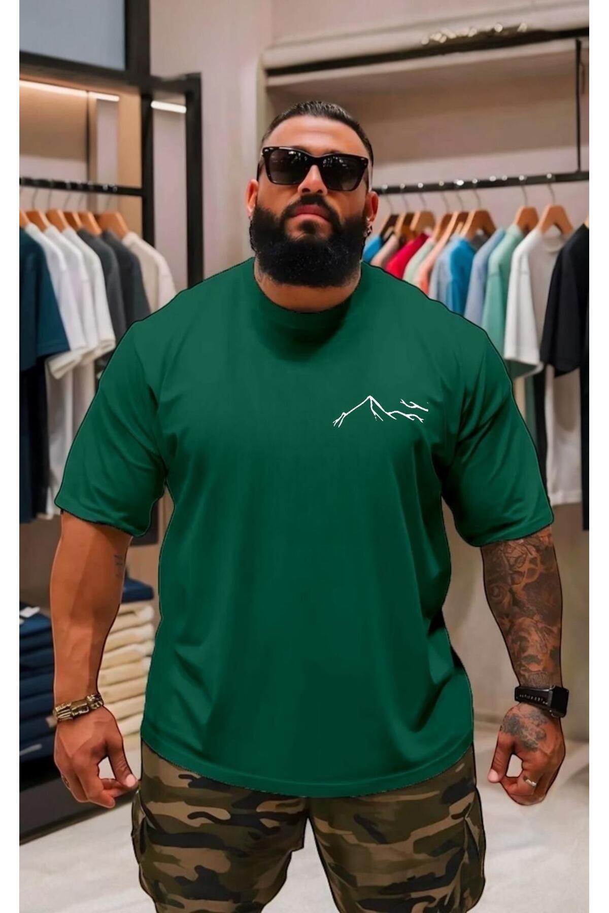 BENROMA Büyük Beden Unisex Baskılı Tişört