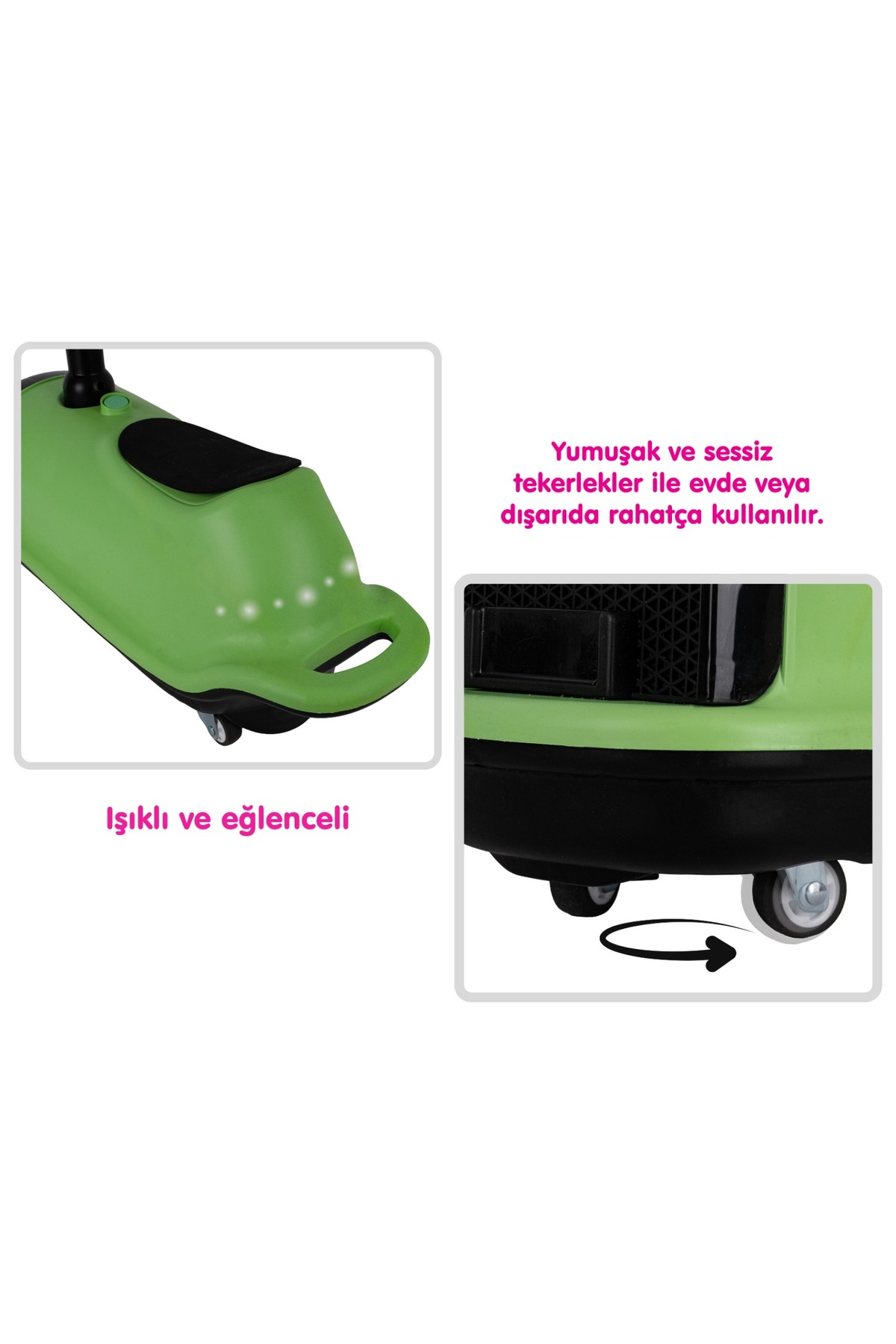 Genel Markalar SCOOTER ÇOCUK BİSİKLETİ İLK ARABAM TURBO BİNGİT ARABA - YEŞİL fotoğrafı 4 (önizleme)