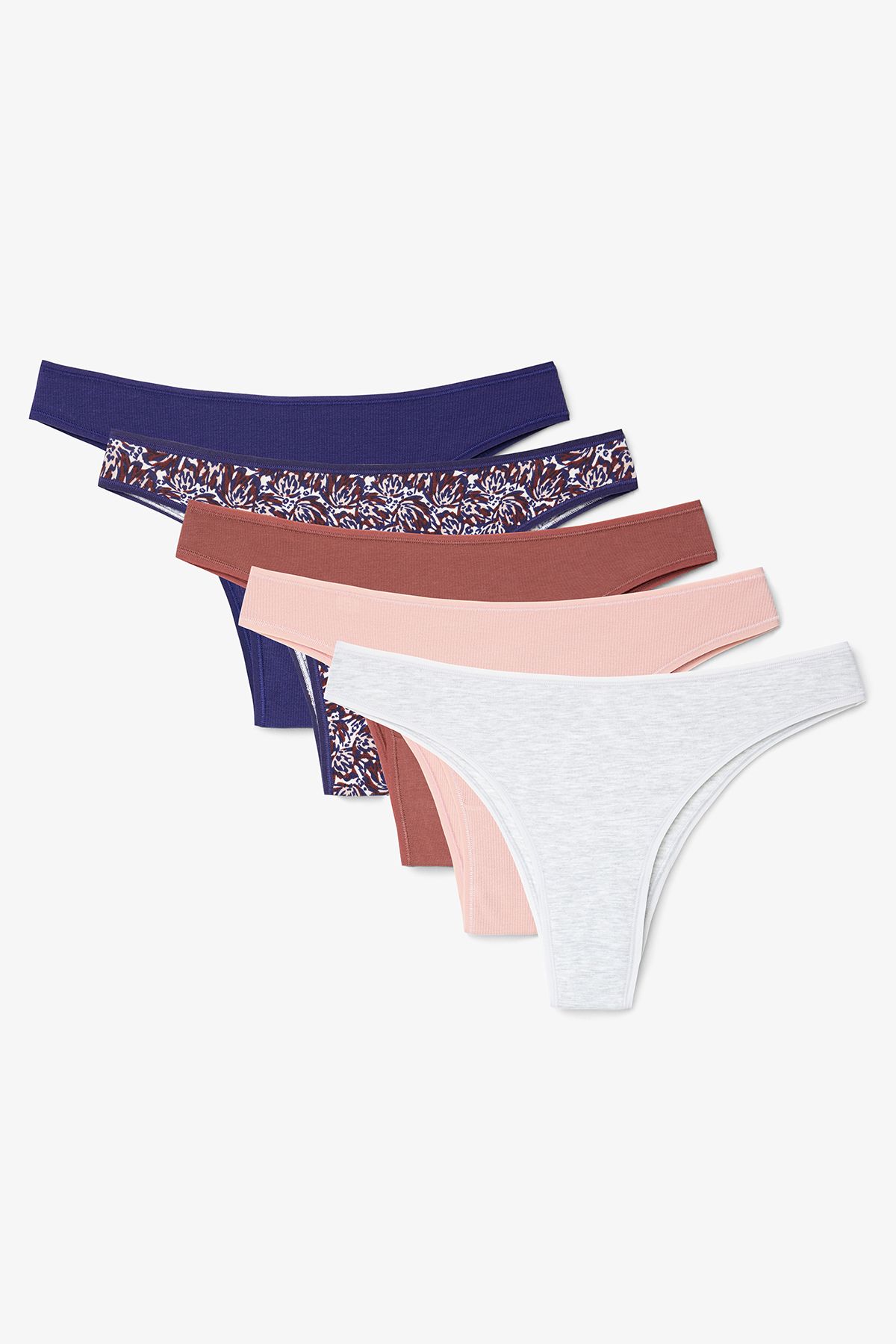 Penti-Wild One Floral Cotton Low Rise Brazilian Panties with 5 1