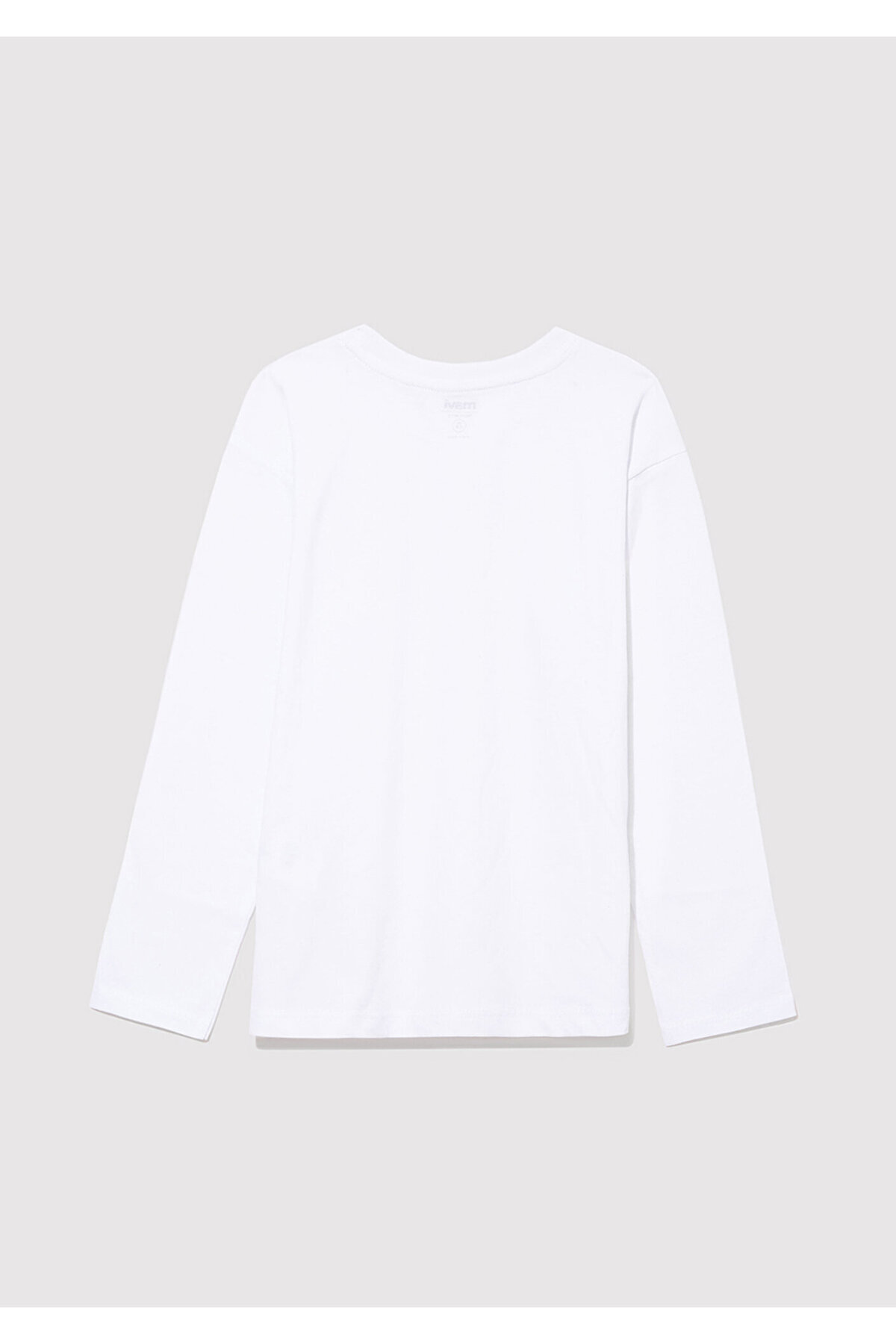 Mavi-Tricou alb cu mânecă lungă cu imprimeu cu logo Regular Fit / Regular Fit 7610220 -620 3