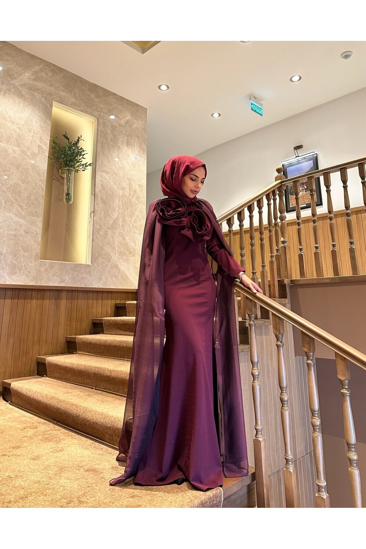 Bess Store Rose Kadın Tesettür Abiye Elbise