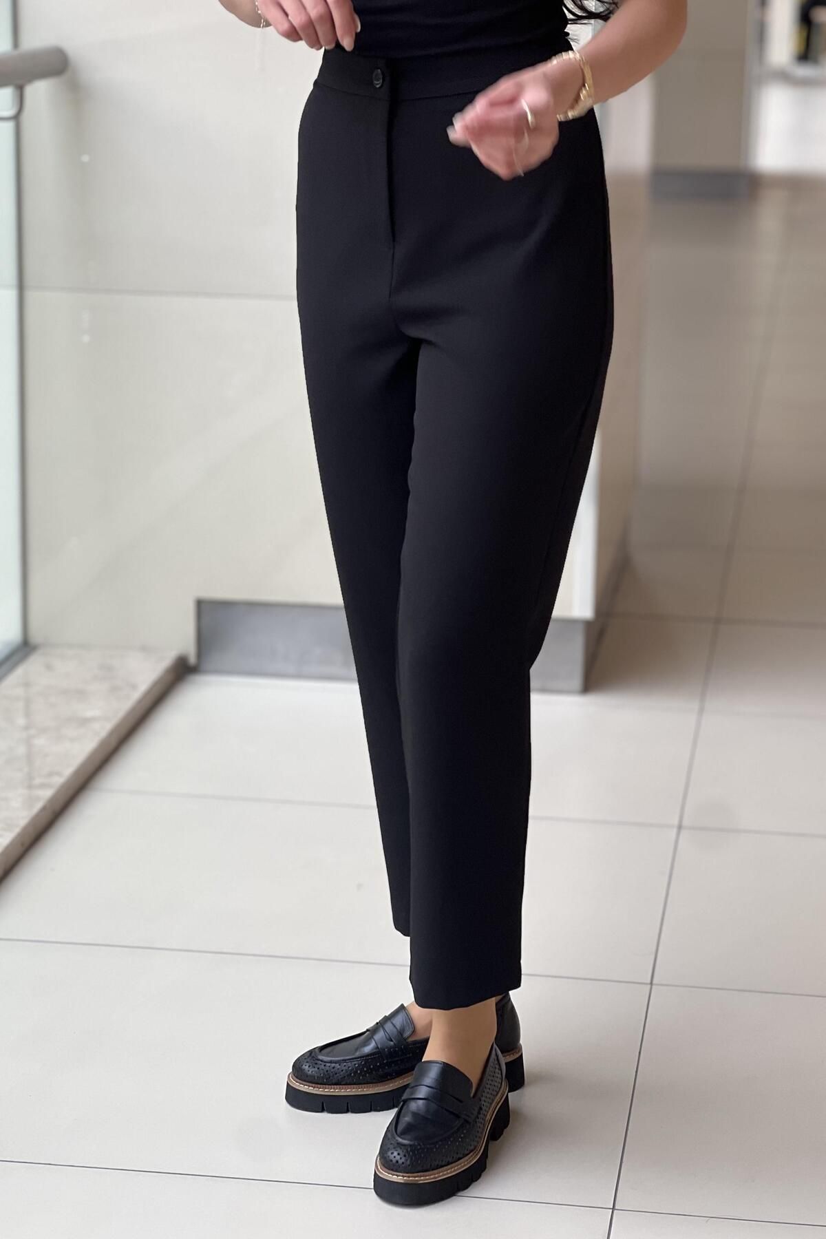 sentez giyim-Synthesis One Button Pants with Elastic Back 2