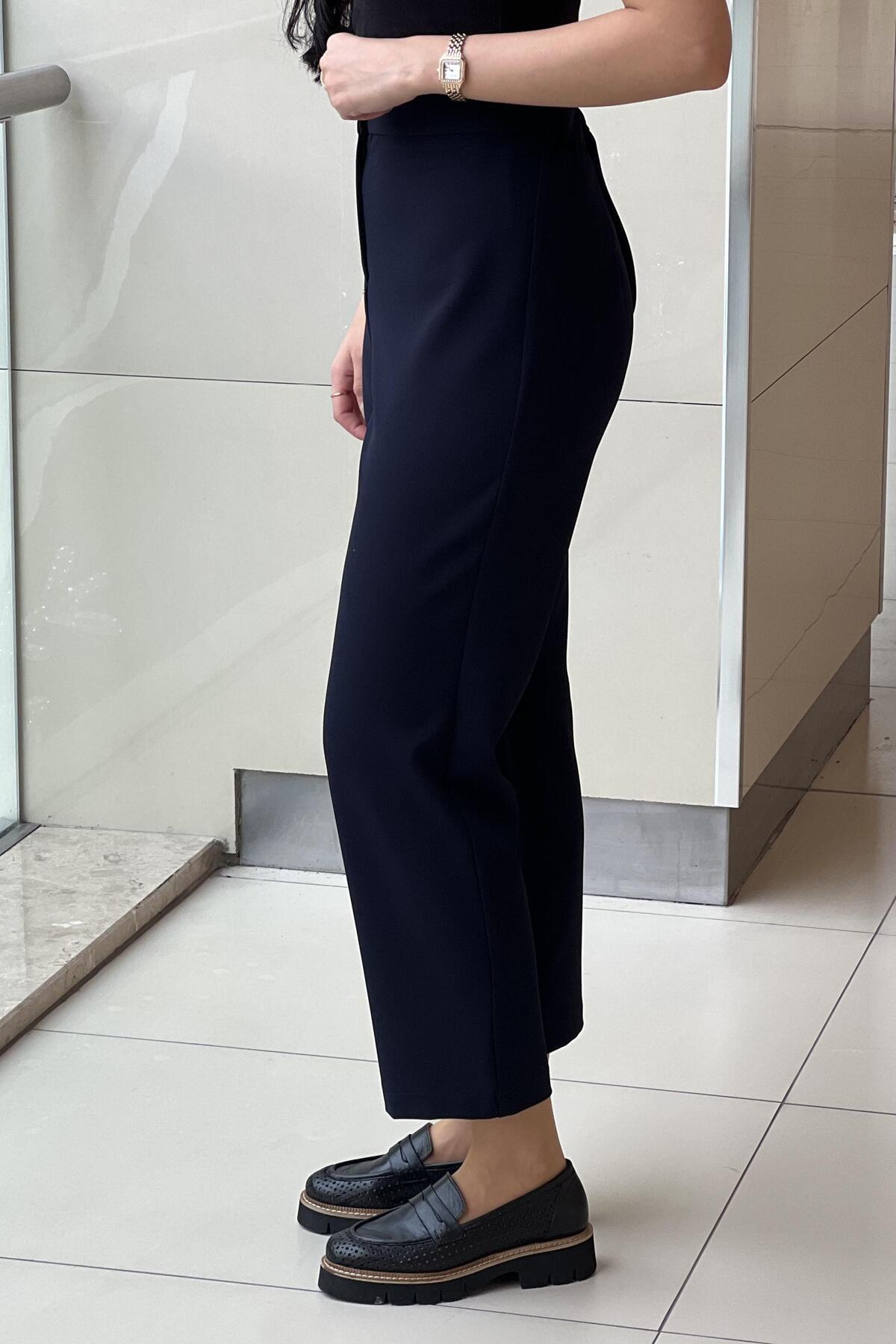sentez giyim-Synthesis One Button Pants with Elastic Back 3
