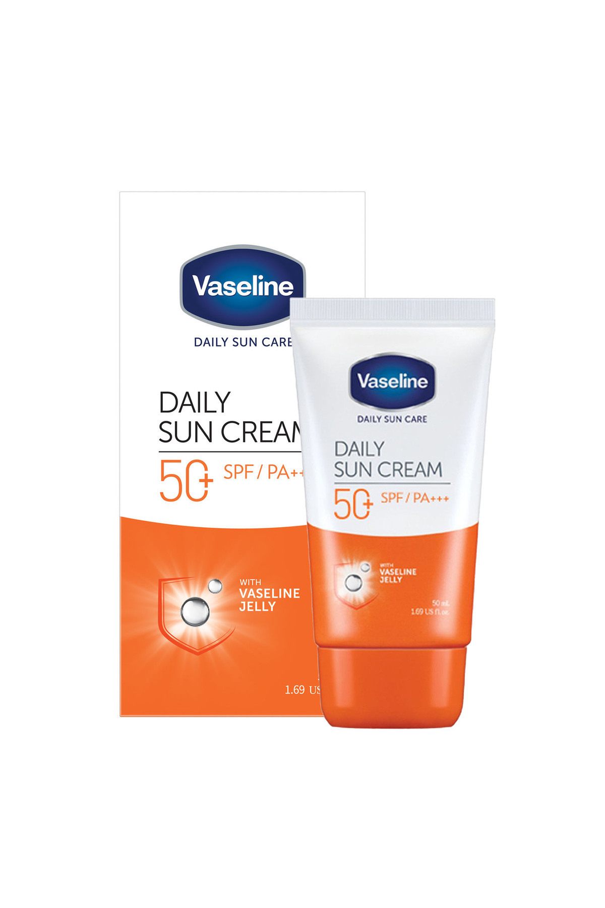 Vaseline-كريم يومي للوقاية من الشمس بعامل حماية من أشعة الشمس 50+، 50 مل - حماية من أشعة الشمس فوق البنفسجية الطويلة والمتوسطة، خفيف الوزن ومرطب 1