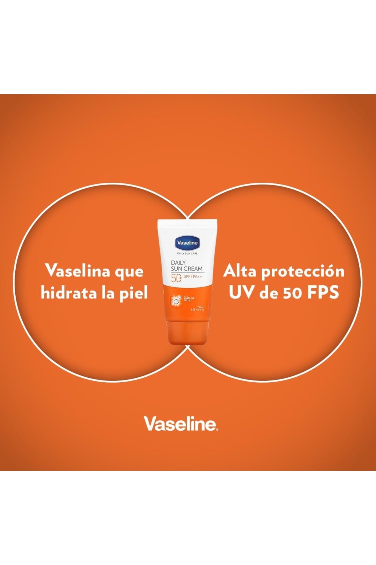 Vaseline-كريم يومي للوقاية من الشمس بعامل حماية من أشعة الشمس 50+، 50 مل - حماية من أشعة الشمس فوق البنفسجية الطويلة والمتوسطة، خفيف الوزن ومرطب 5