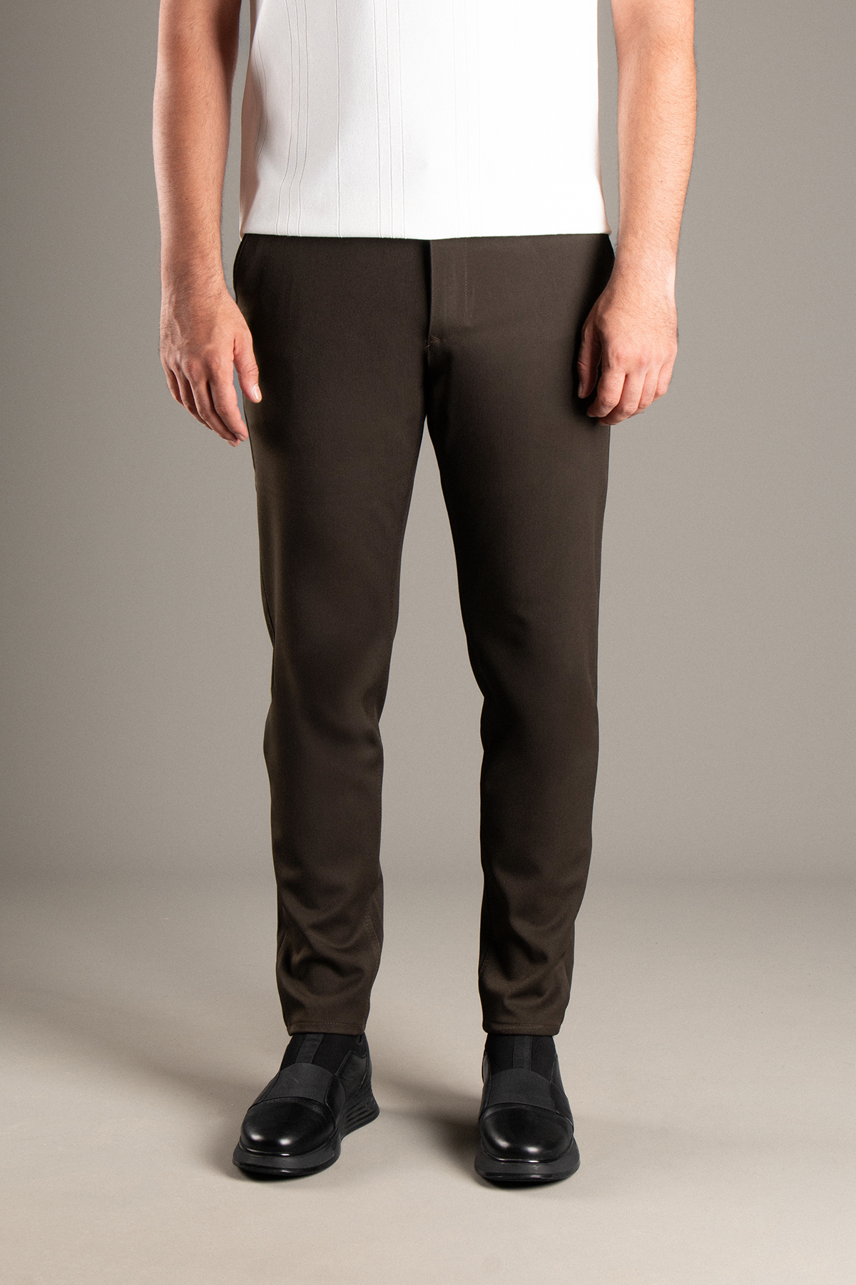 ZEKİ ÖZER  ERKEK KAHVERENGİ KANVAS KETEN PANTOLON - Görsel 3