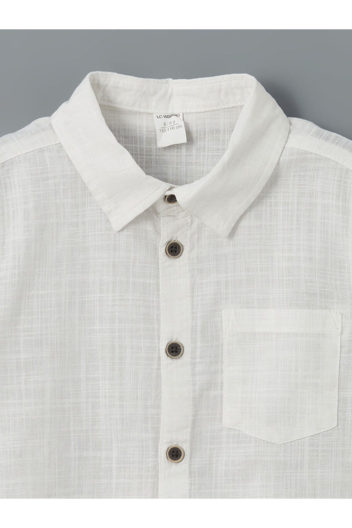 LC Waikiki Meral Collection Beyaz Basic Cepli Erkek Çocuk Poplin Gömlek fotoğrafı 6 (önizleme)
