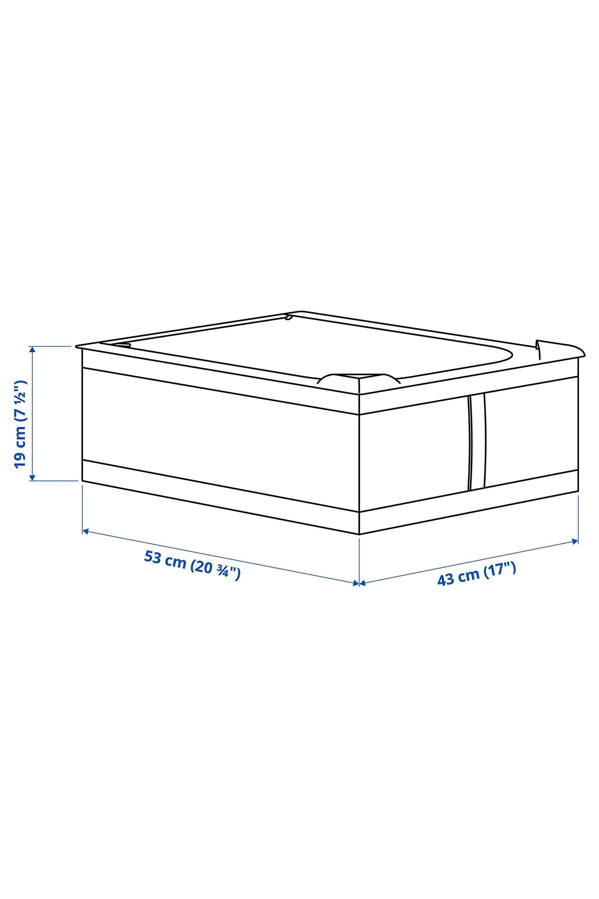 IKEA-43x53x19 Cutie de depozitare pentru haine pentru sub pat și cuvertură de pilota - Cutie de resturi, gri închis 6