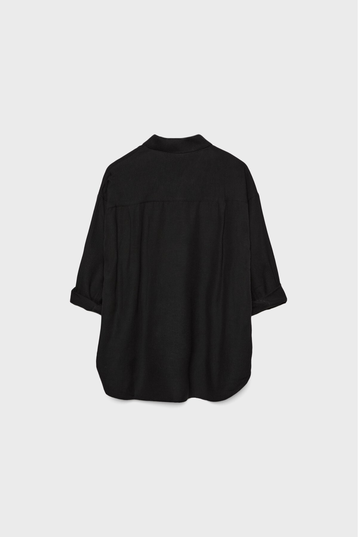 Stradivarius  Keten karışımlı dökümlü gömlek - Görsel 6