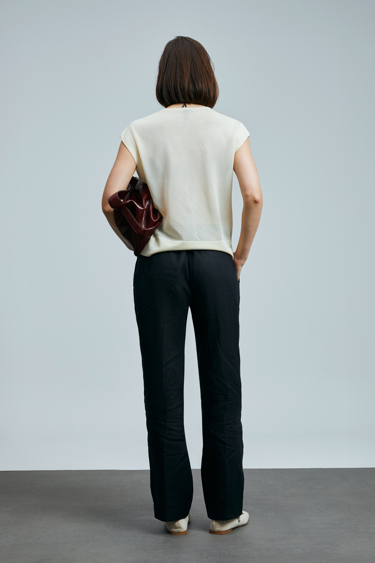 Lufian-Navasa Women's Linen Trousers Black 7