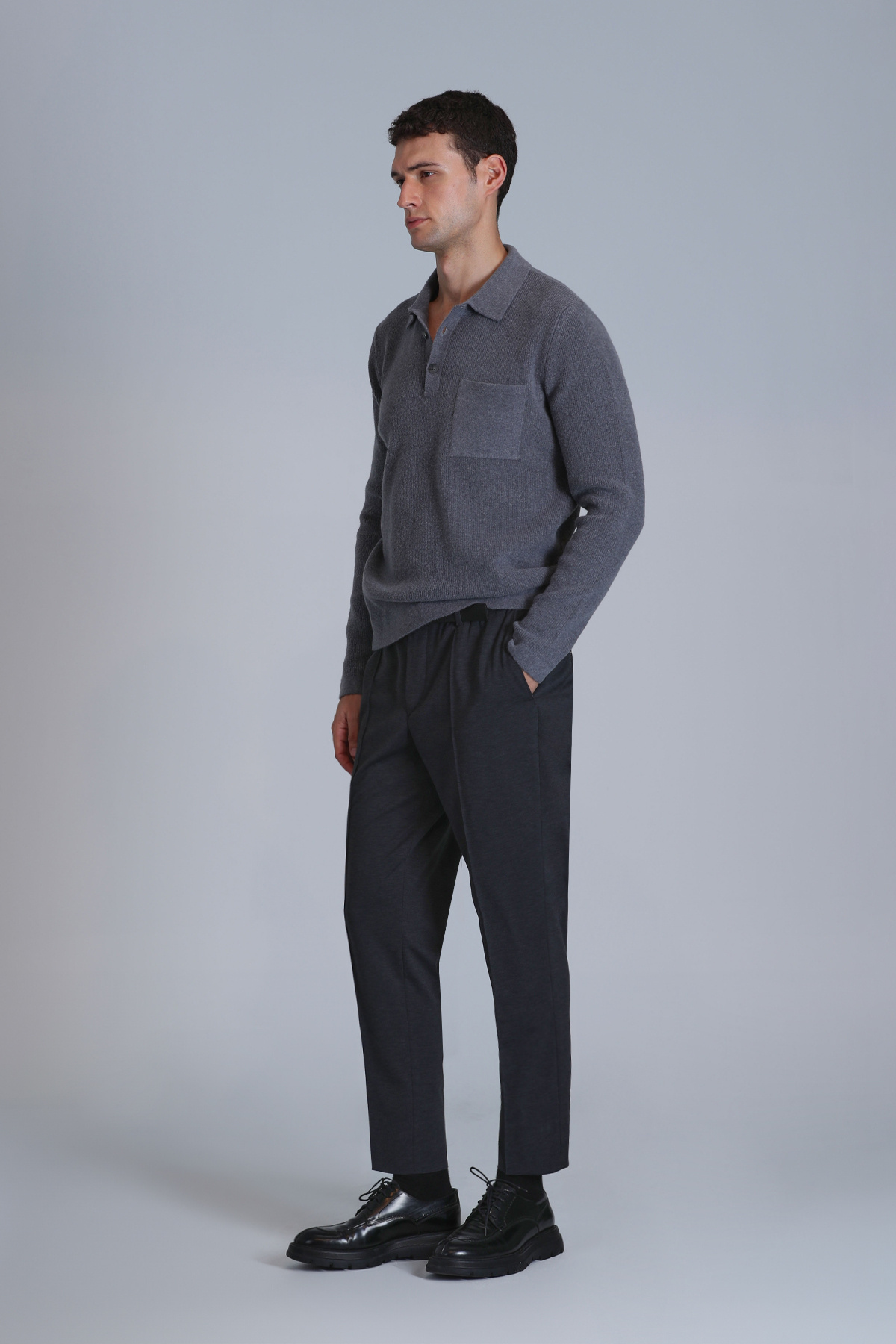 Lufian-Men's Gray River Sweater 4