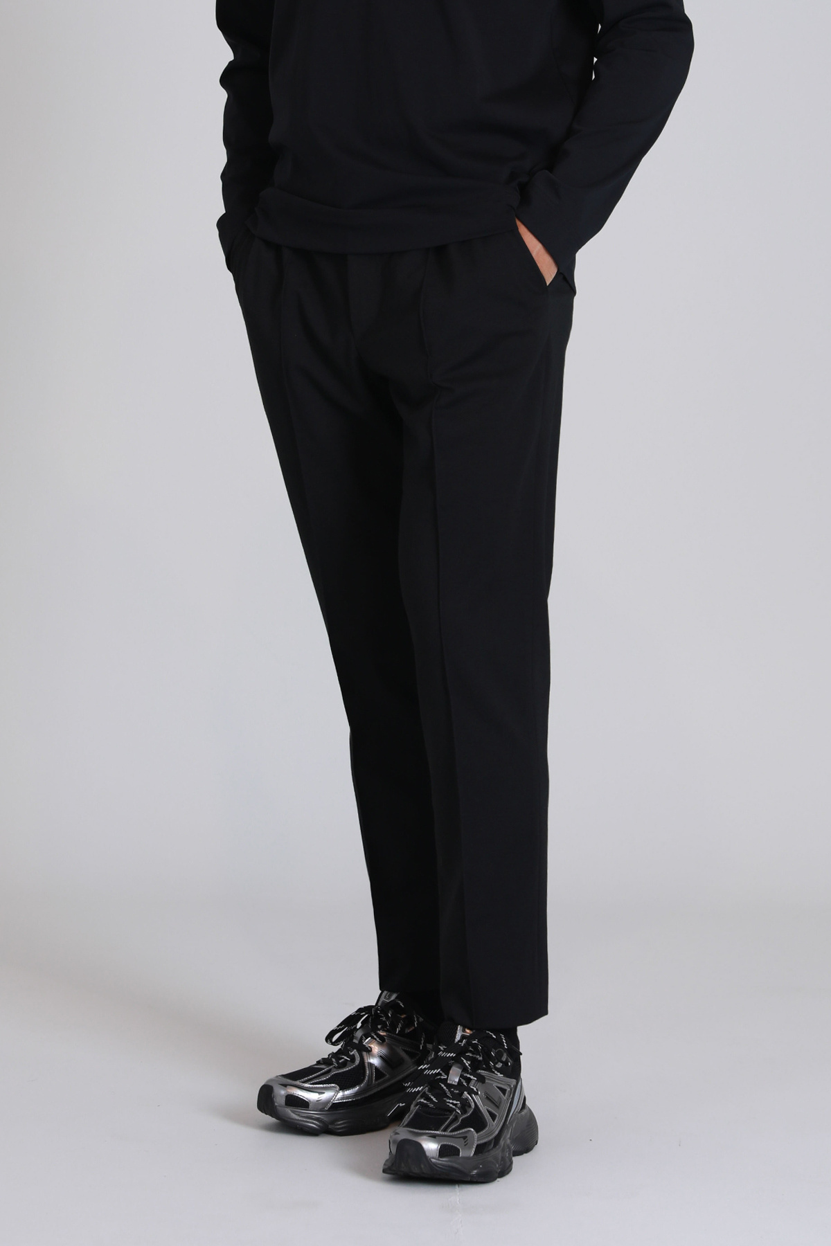 Lufian-Black Slim Fit Antoni Sports Men's Chino Pants 4