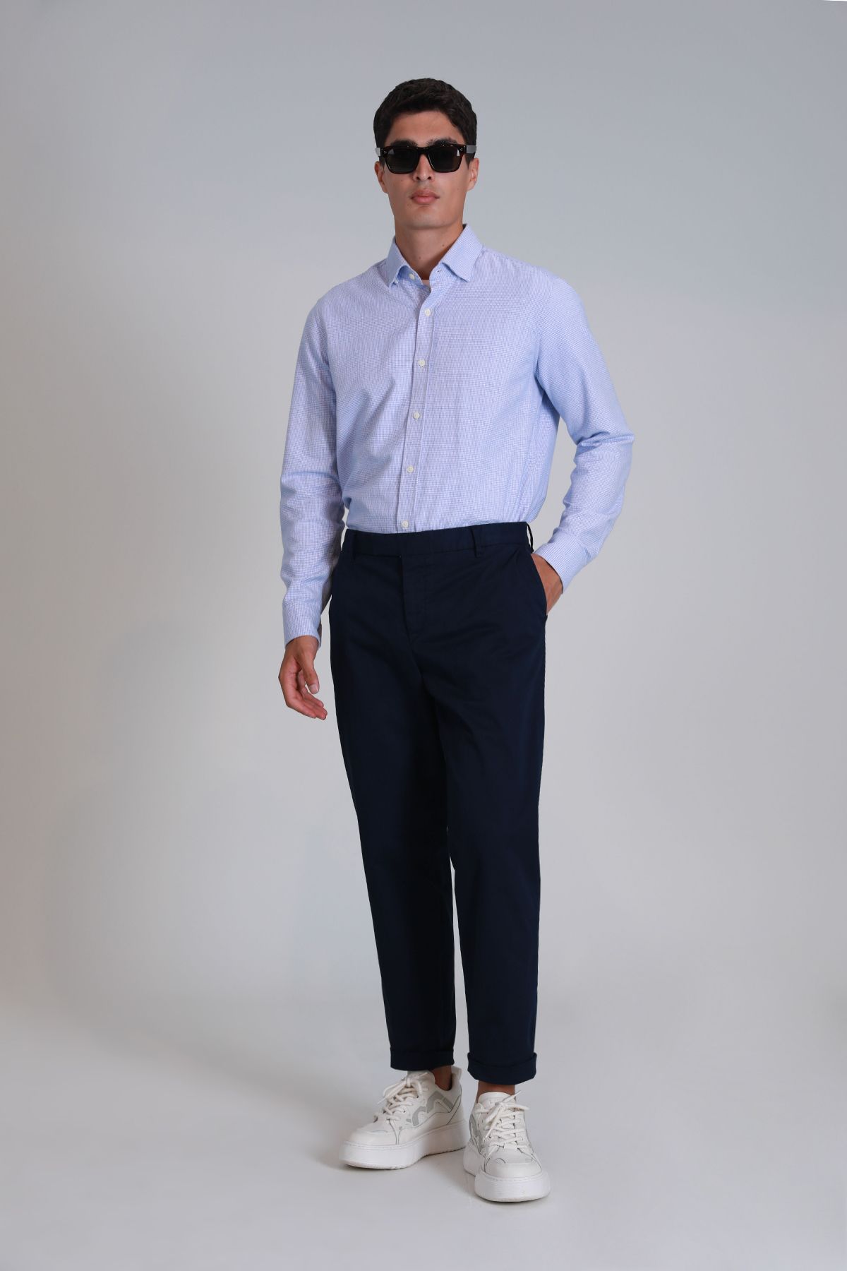 Lufian-Gabriel Sports Men's Slim Fit Navy Blue Chino Pants 4