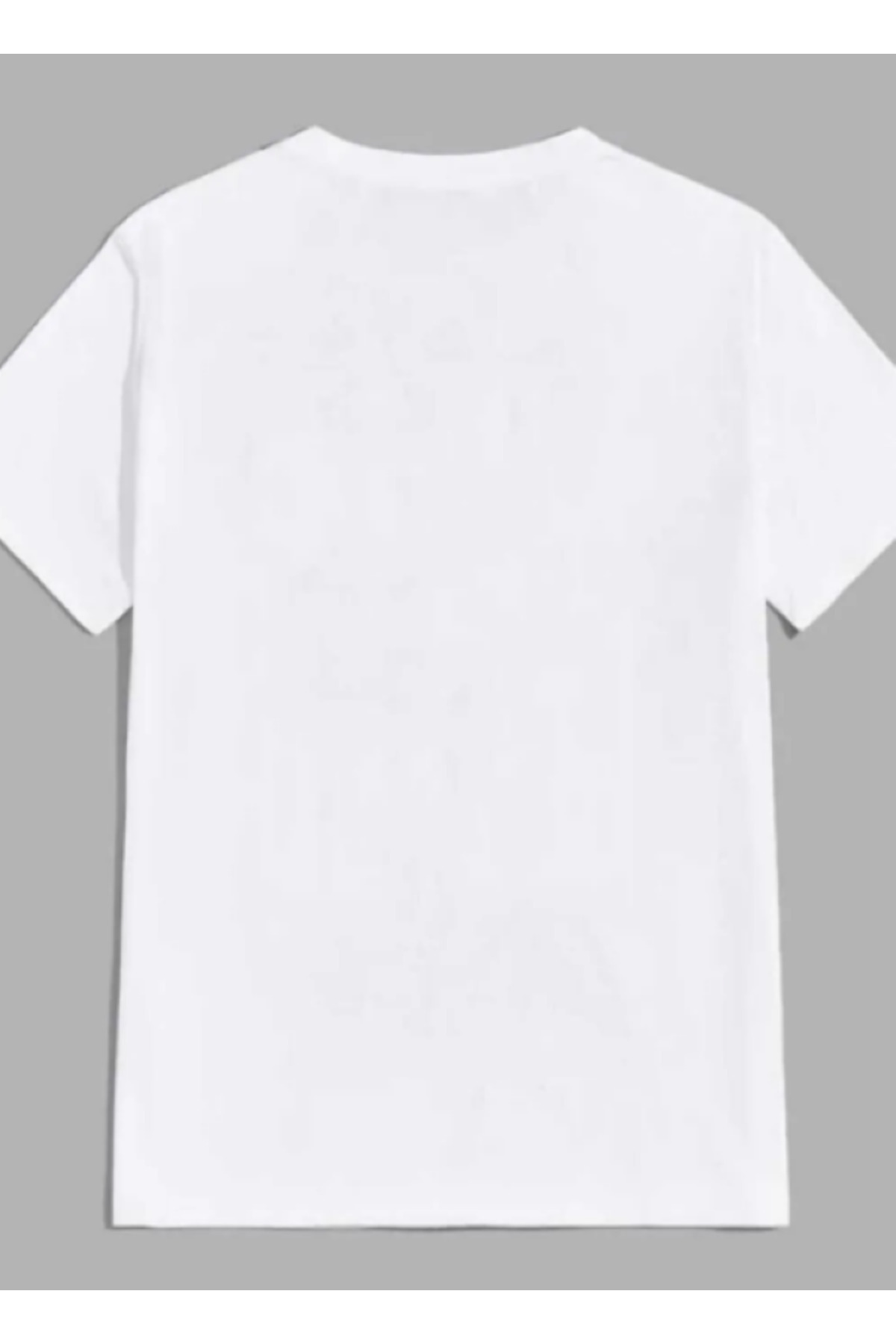 Elvino  Nar Baskılı Beyaz Oversize Unisex Tshirt - Görsel 2