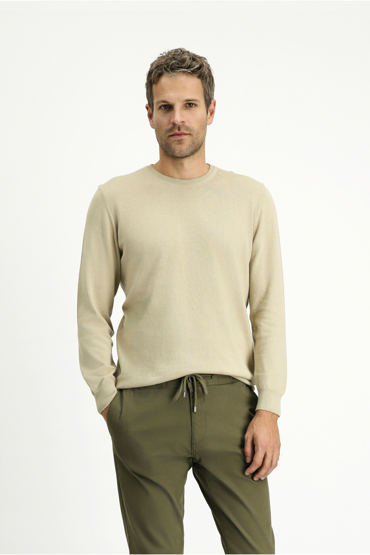 کیگیلی ژاکت بافتنی نخی کشمیر یقه گرد معمولی