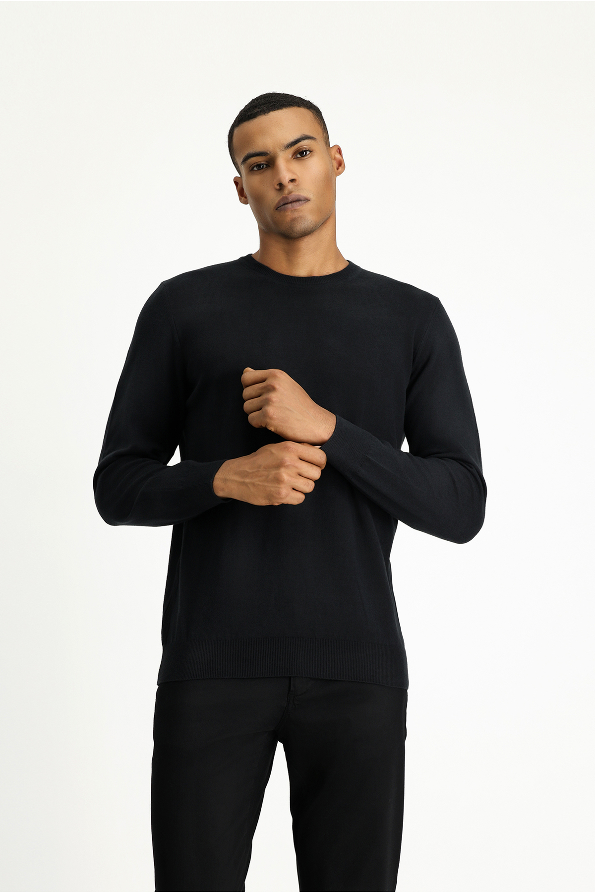 کیگیلی ژاکت بافتنی نخی کشمیر یقه گرد معمولی