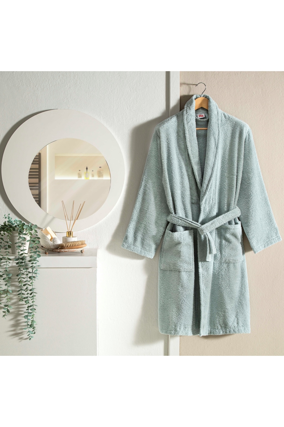 تاج حوله حمام نخی شالیاکا مدل S/M نعنایی