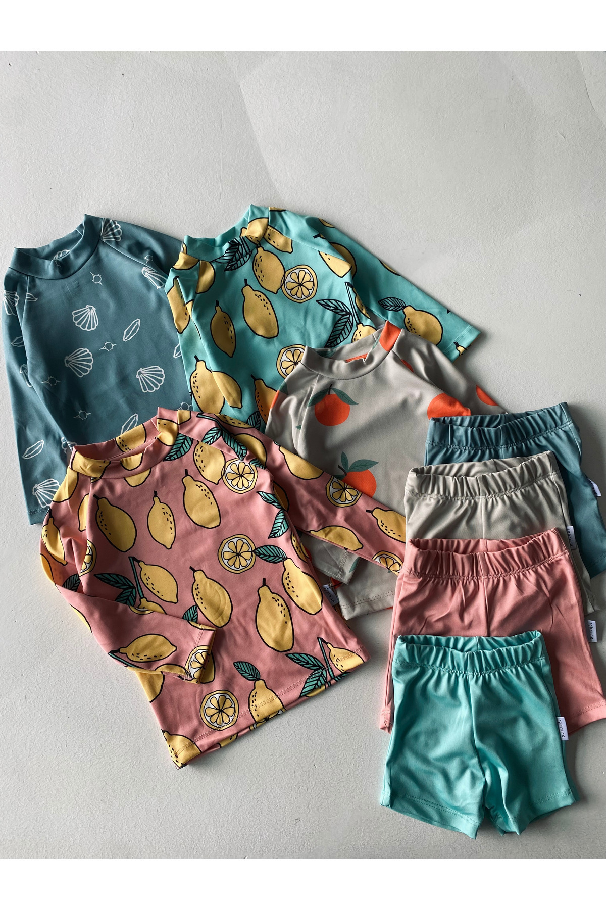 rg kidsstore UV Korumalı Bebek Uzun Kollu Şort Mayo – Güneş Korumalı Deniz ve Havuz Mayosu_RG339 fotoğrafı 5 (önizleme)