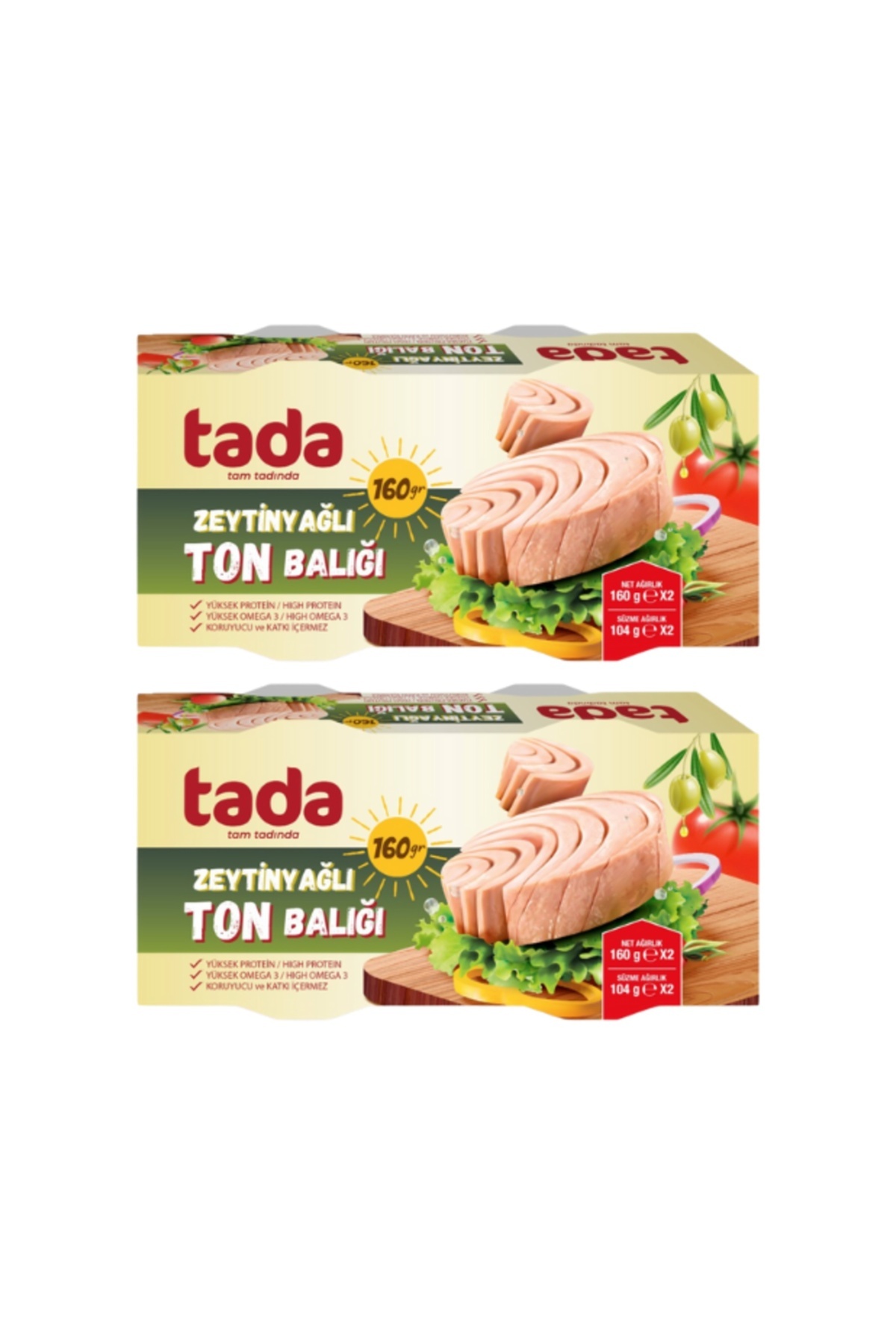 Tada Zeytinyağlı Klasik Ton Balığı 160 gram 4 lü Paket - Doğal Lezzet