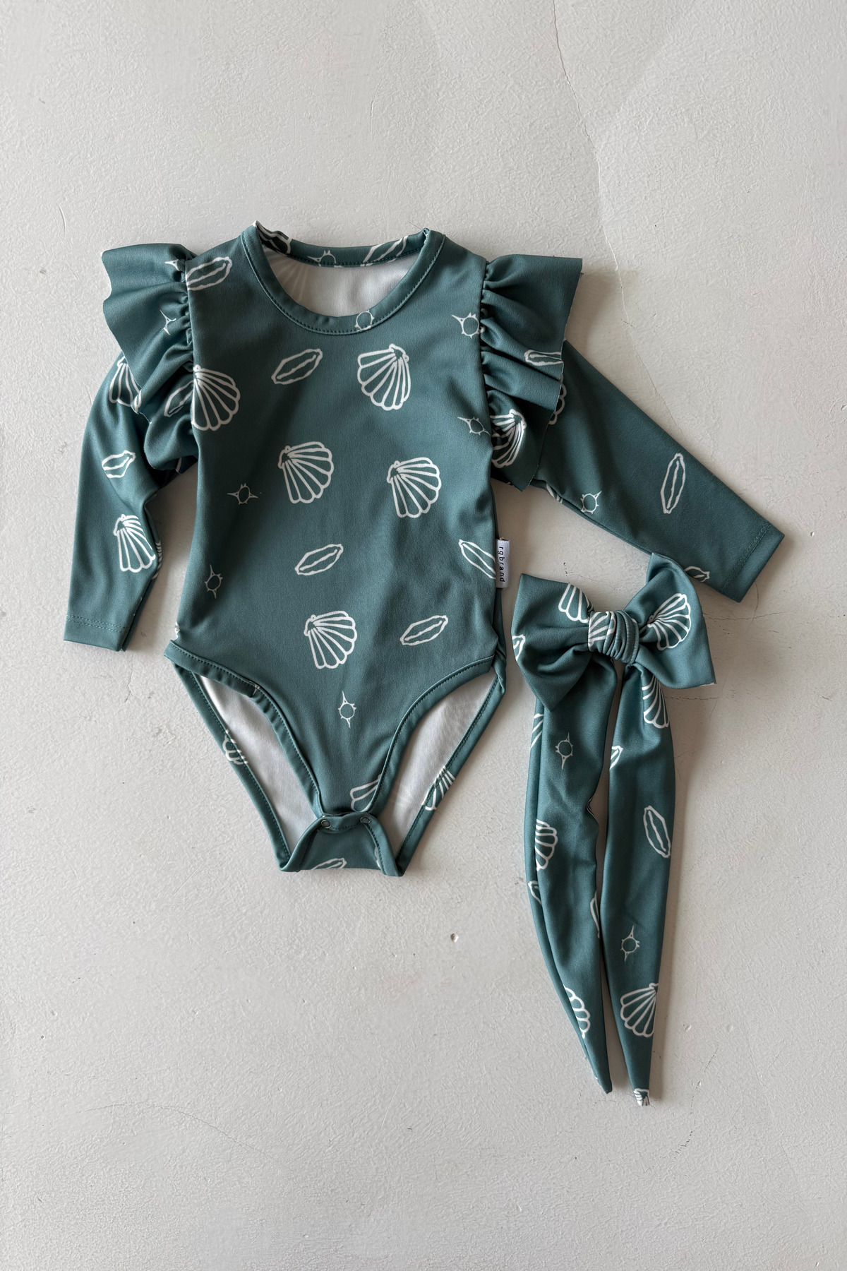 rg kidsstore UV Korumalı Bebek Fırfırlı Uzun Kollu Mayo – Güneş Korumalı Bebek Mayo_RG337 fotoğrafı 2 (önizleme)