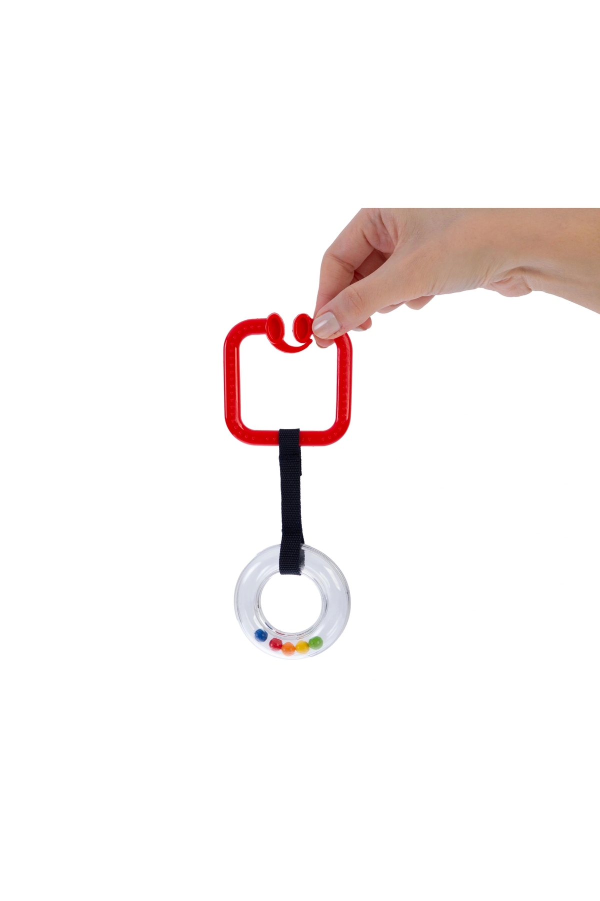 Babyjem Çıngıraklı Puset Halkası 877 Kırmızı fotoğrafı 2 (önizleme)