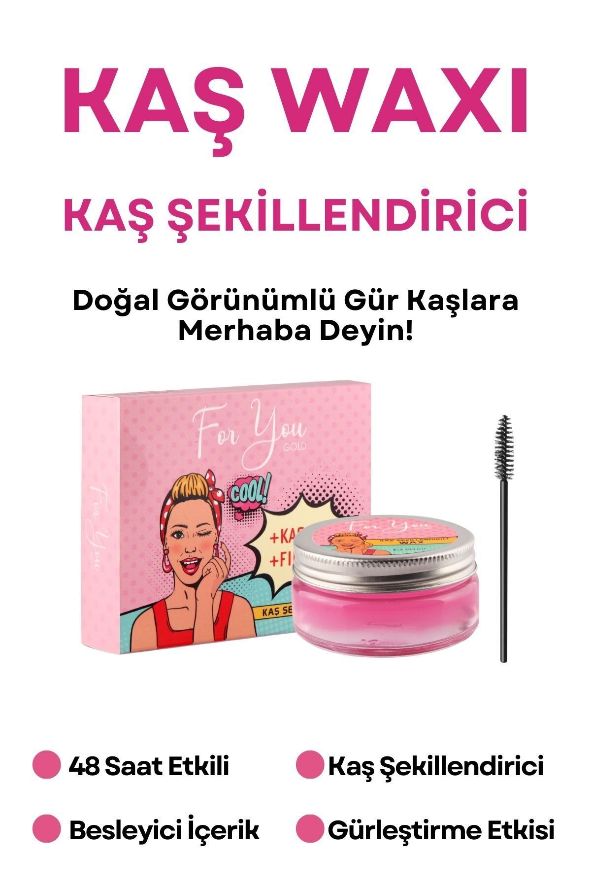 Besleyici Kaş Şekillendirici& Sabitleyici Wax (EYEBROWN SHAPER WAX) 50 ml — مشکی kwax — تصویر 2 از 6