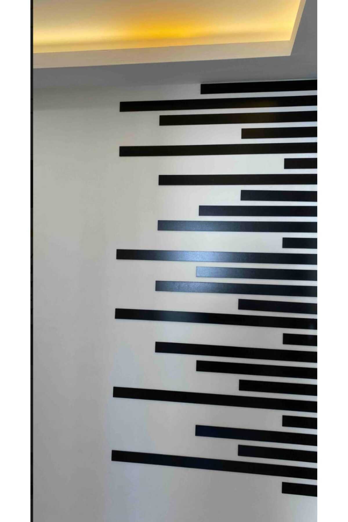 Lx Wall Decoration Moulding 5 Different Sizes (100CM 80CM 60CM 40CM 20CM) 25 Pieces Panel Black Color