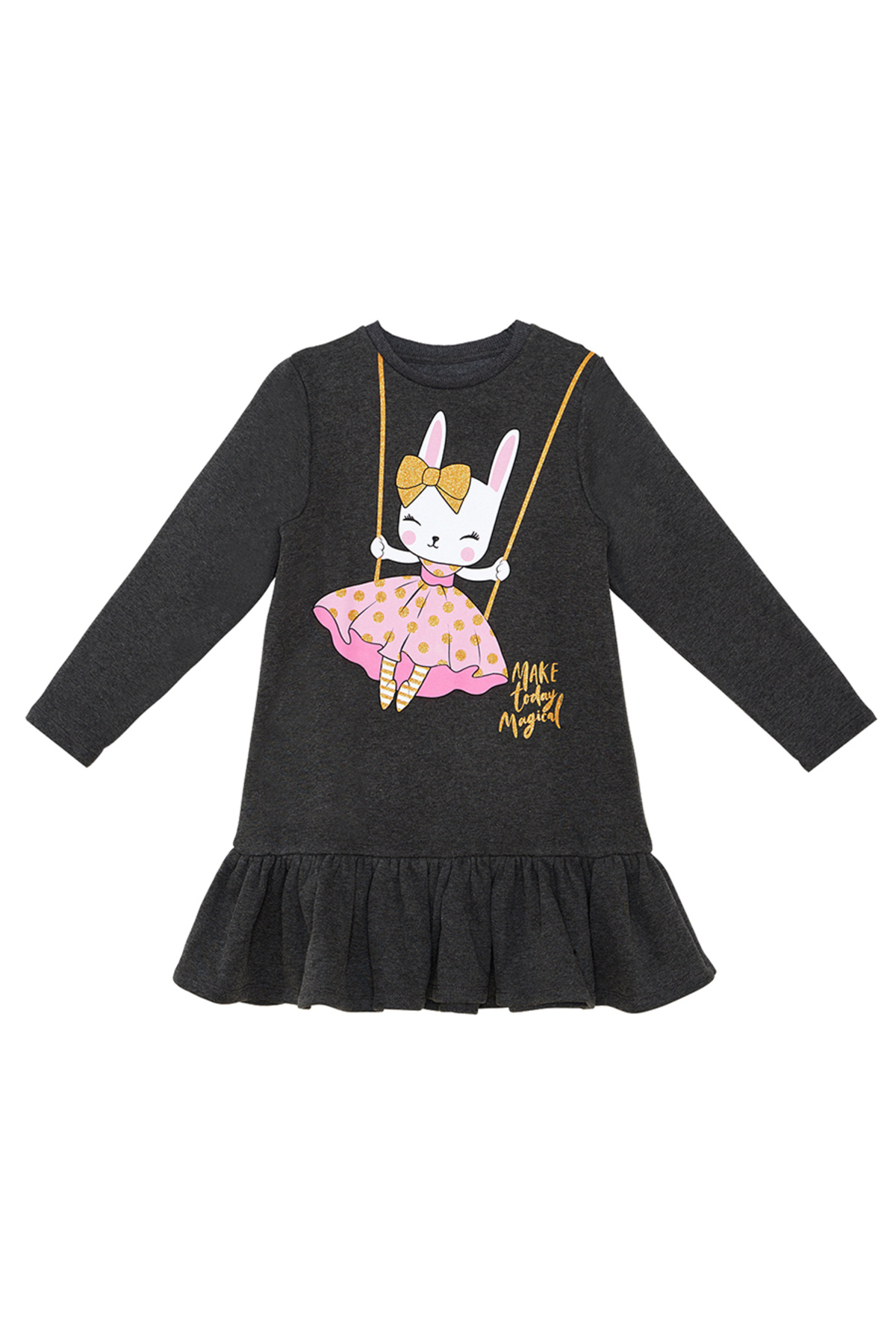 Denokids-Glitter Rabbit Dress for Girl 3