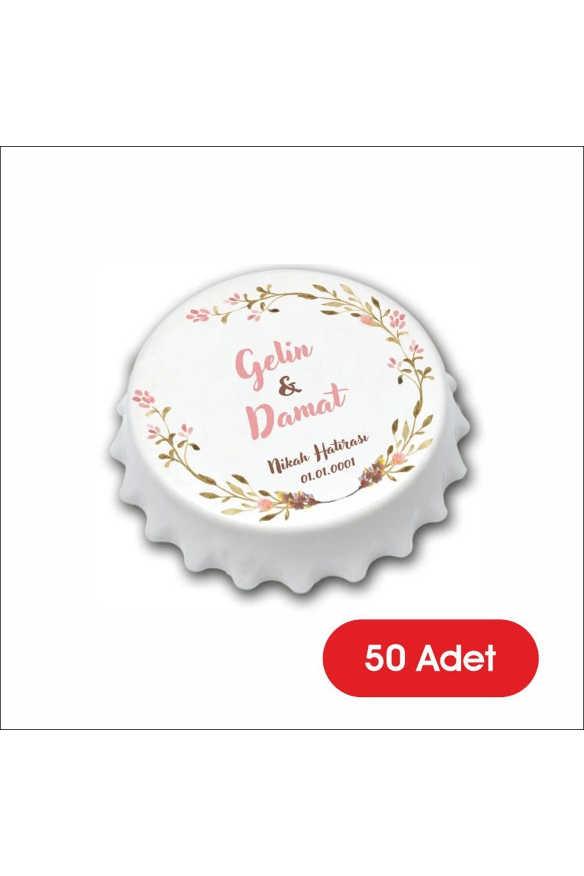 starthediyelik düğün, kına, söz, nişan, nikah için hediyelik açacak magnet 50 adet