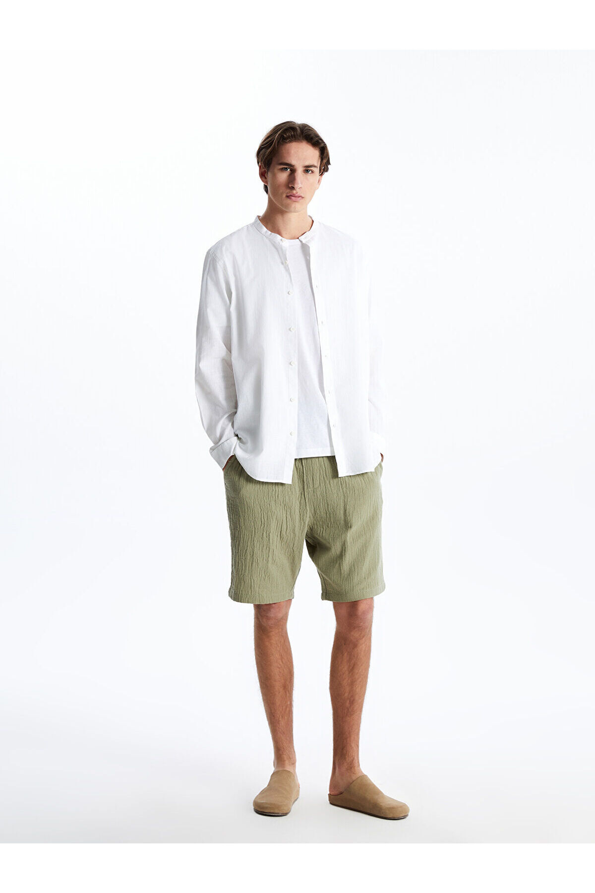 LC Waikiki-Чоловічий гольф з попліну з довгим рукавом Regular Fit 3
