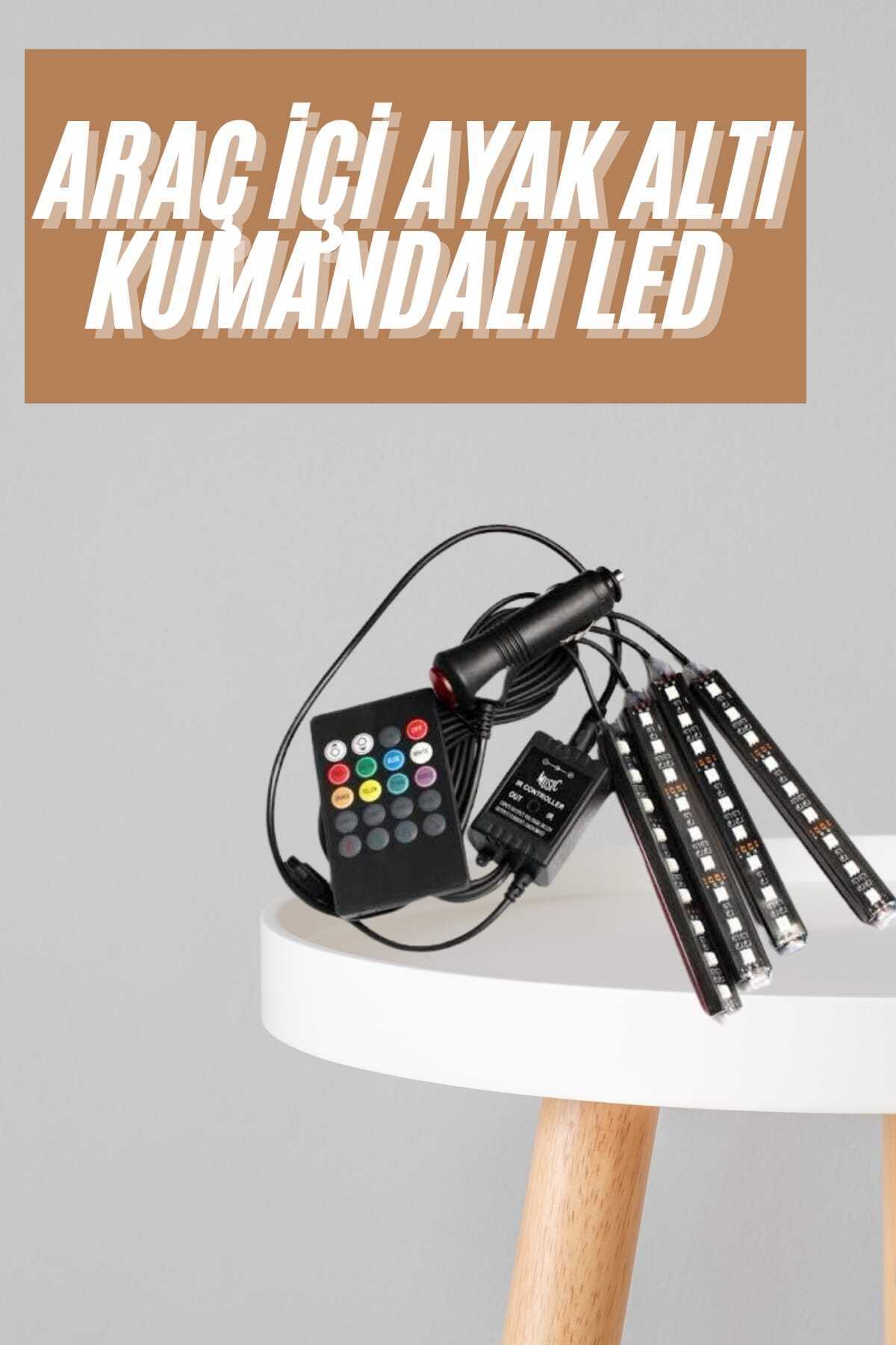 FTA TİCARET 12'Lİ Şerit Led Işık RGB Sese ve Müziğe Duyarlı Araç İçi Ayak Altı