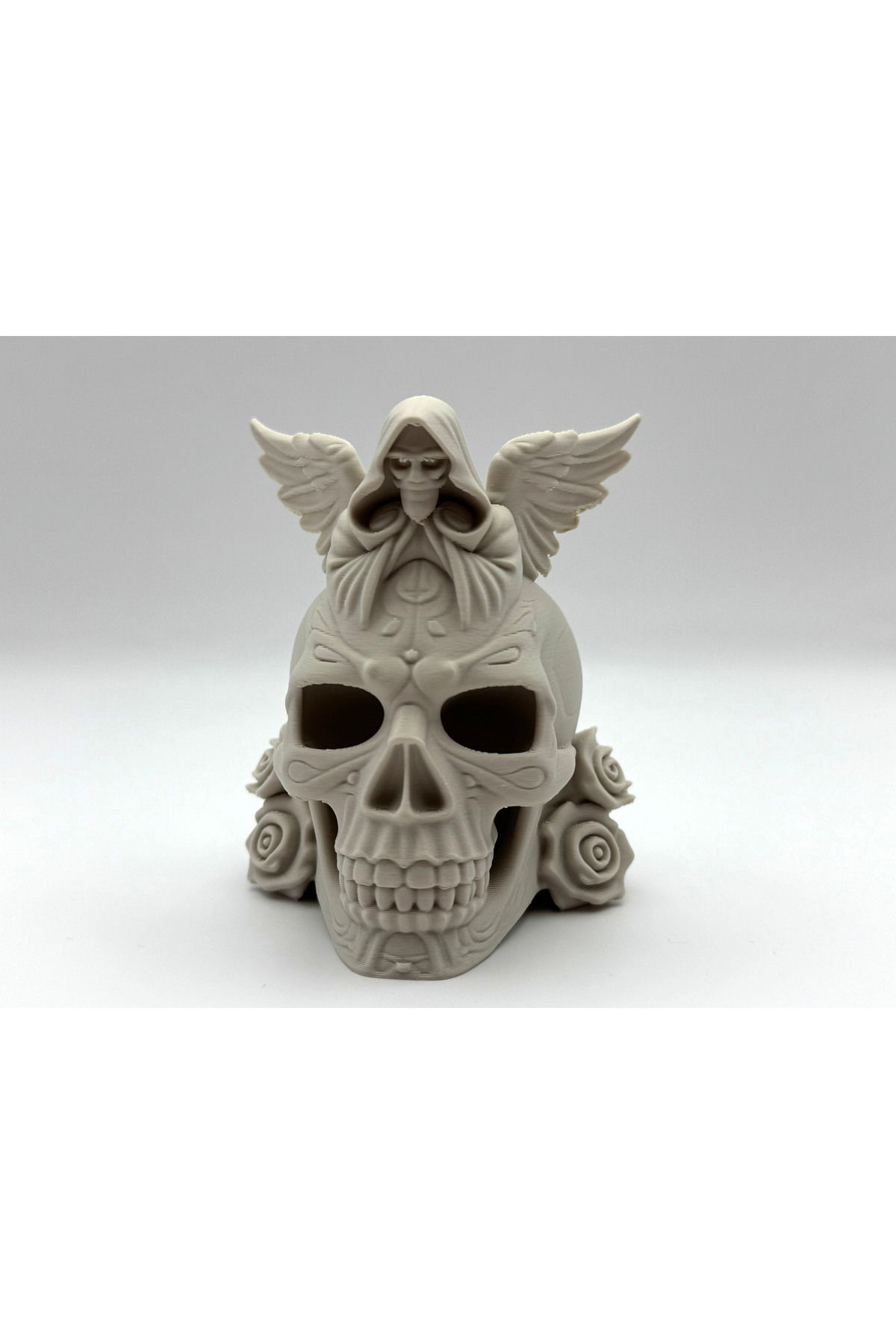 Crâne Brodé Rose – 10 cm Halloween Rose Crâne Impression 3D