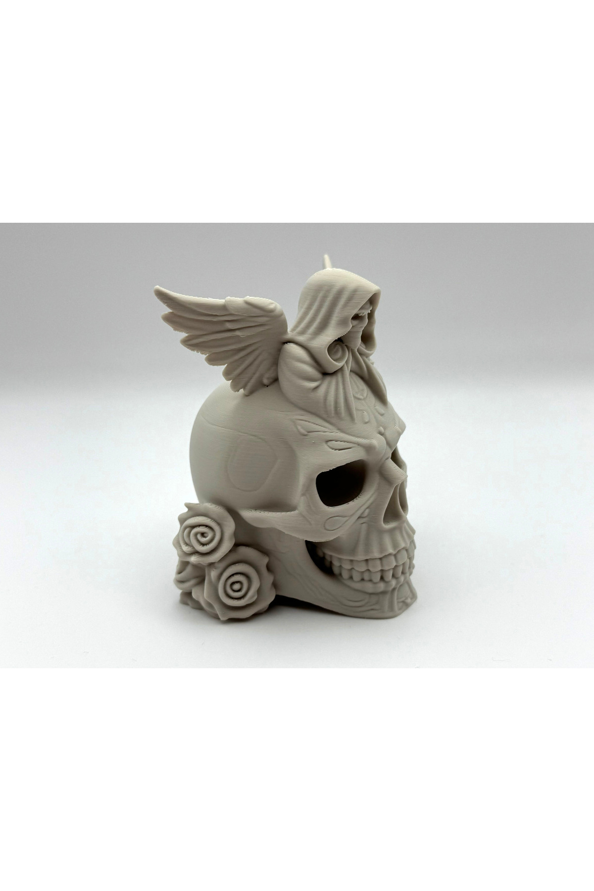 Crâne Brodé Rose – 10 cm Halloween Rose Crâne Impression 3D