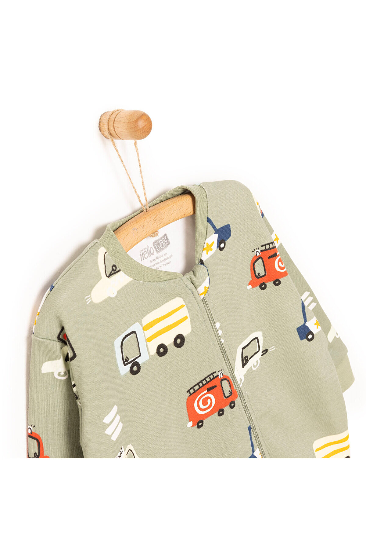 ebebek Hello Baby HelloBaby Erkek Bebek Uyku Tulumu 1 Tog Fermuarlı Bisiklet Yaka Uzun Kol Patiksiz Paça fotoğrafı 3 (önizleme)